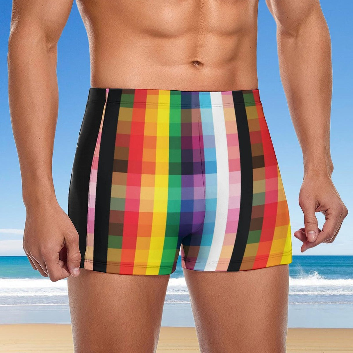 Gingham? I Barely Know ’Em! (Square Cut Trunks)