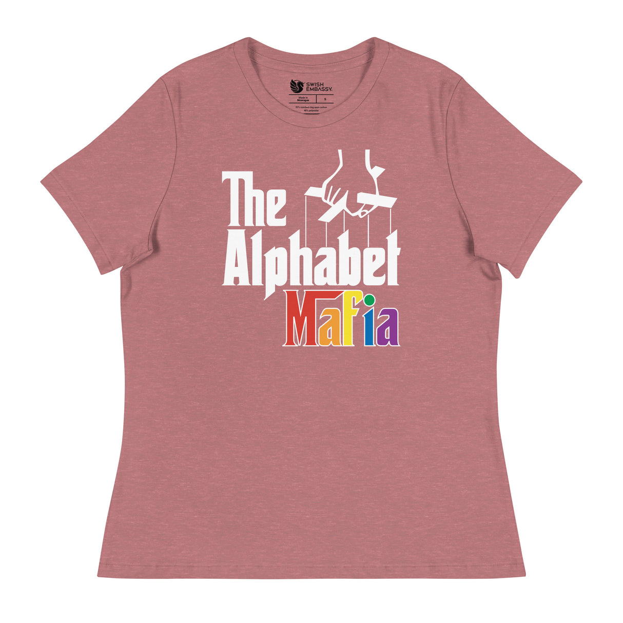 Alphabet Mafia (Women's Relaxed T-Shirt)-Women's T-Shirts-Swish Embassy