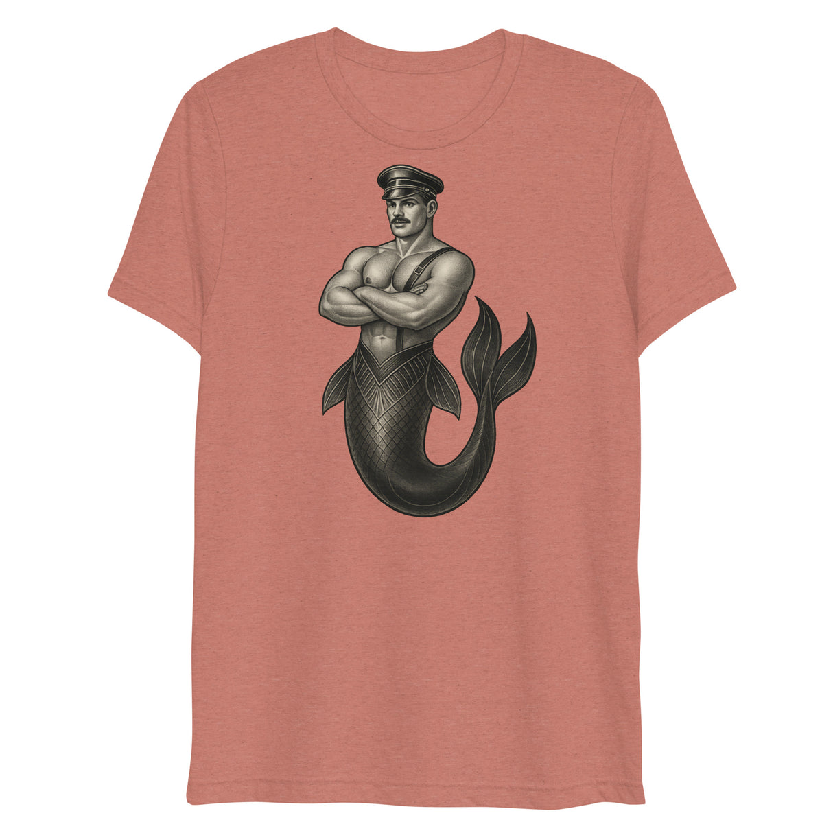 Art Deco Merman (Triblend)-Triblend T-Shirt-Swish Embassy
