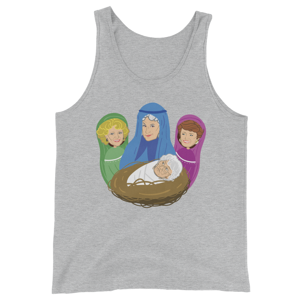 Birth of Cheesecake (Tank Top)-Christmas Tank Tops-Swish Embassy