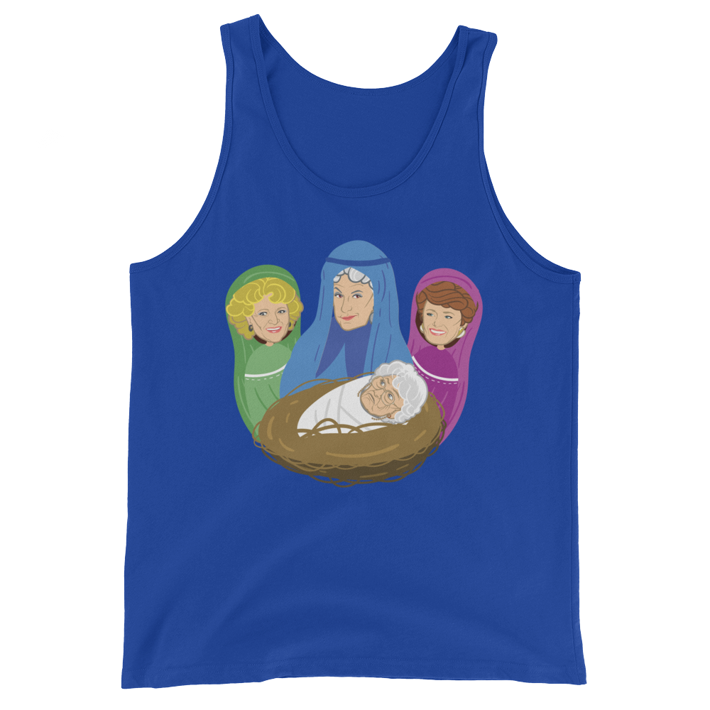 Birth of Cheesecake (Tank Top)-Christmas Tank Tops-Swish Embassy