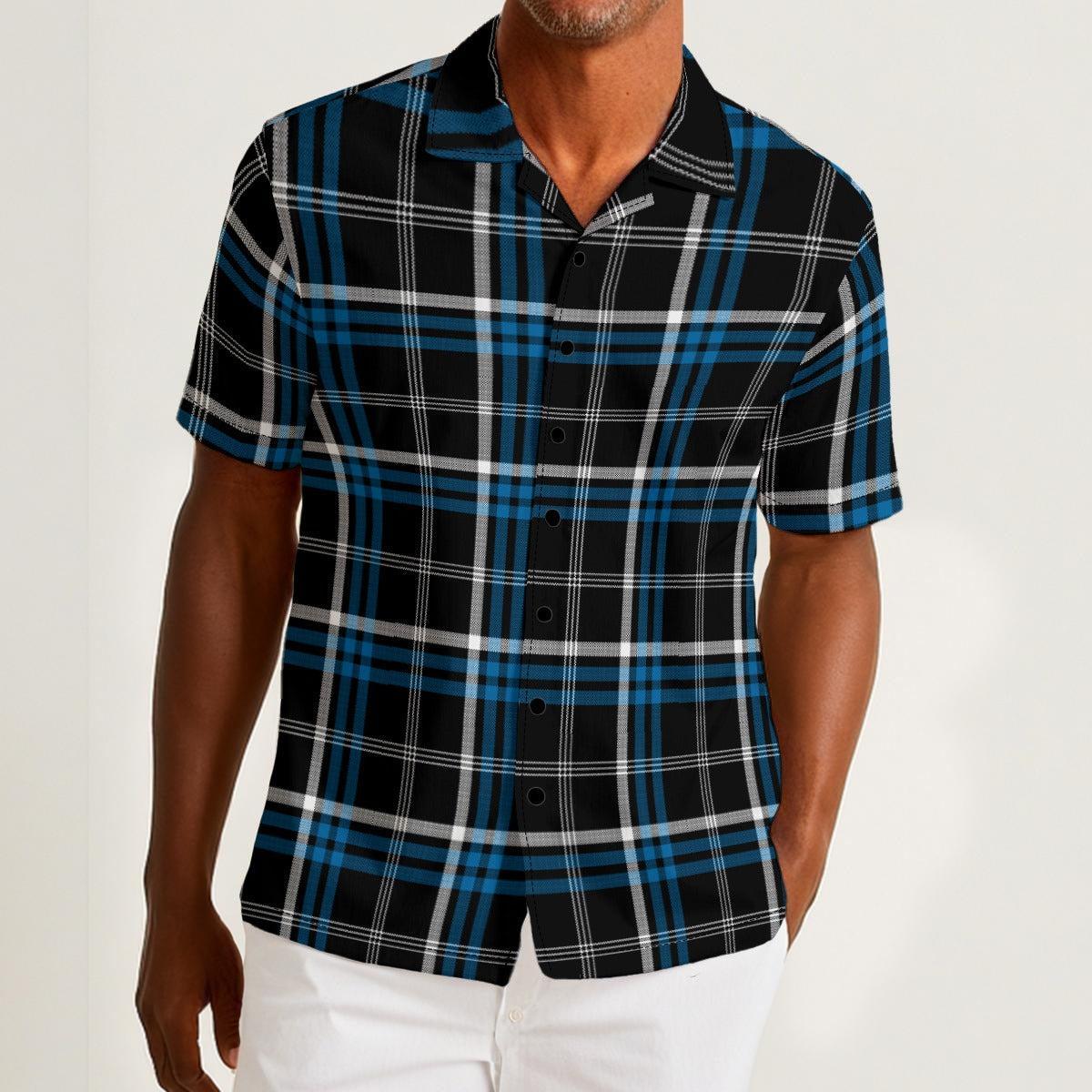 Black Check (Cotton Button Shirt)-Cotton Button Shirt-Swish Embassy