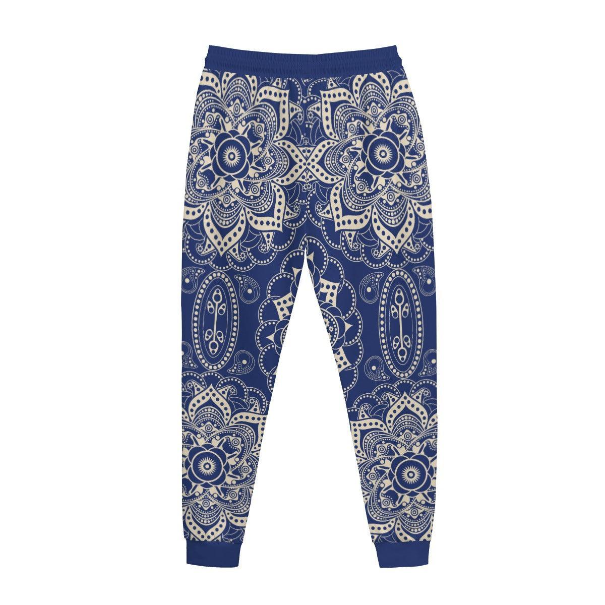 Blue Mendala (AOP Sweatpants)-AOP Sweatpants-Swish Embassy