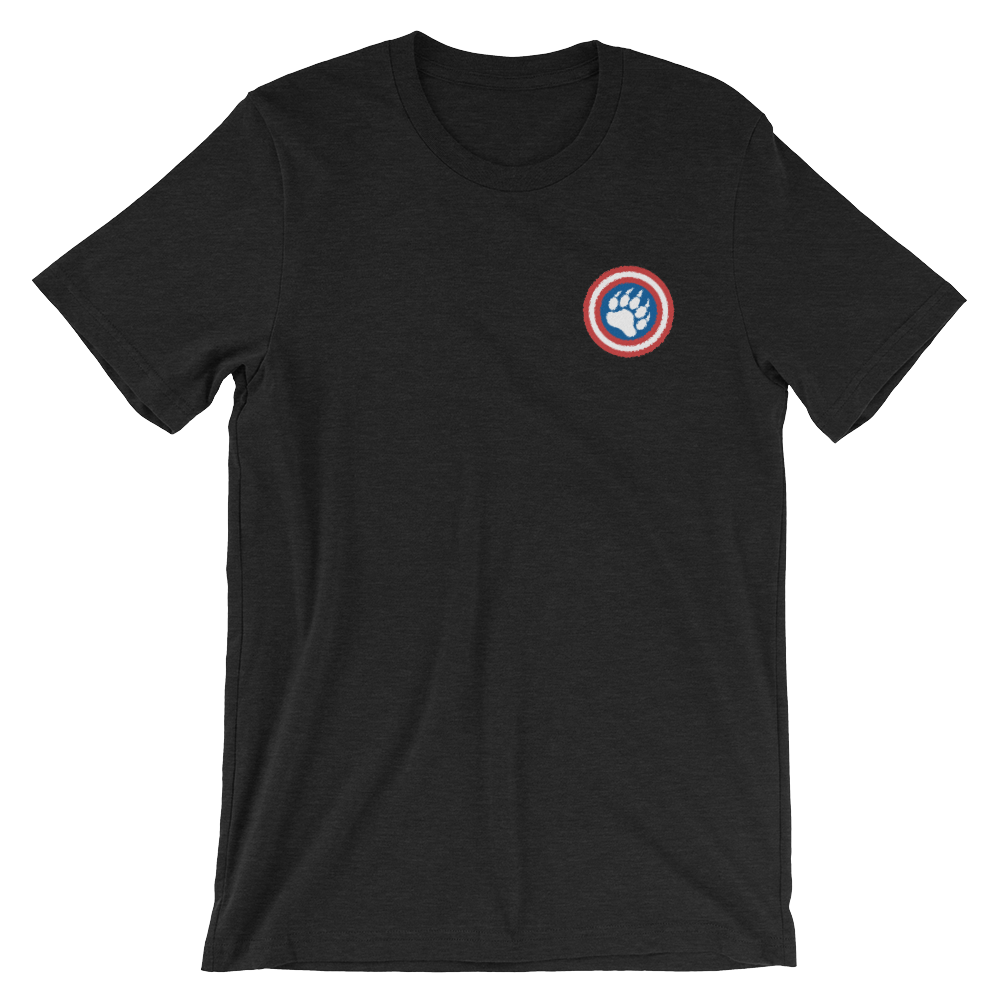 Cap'n Ameribear (Embroidered T-Shirt)-Embroidered T-Shirts-Swish Embassy