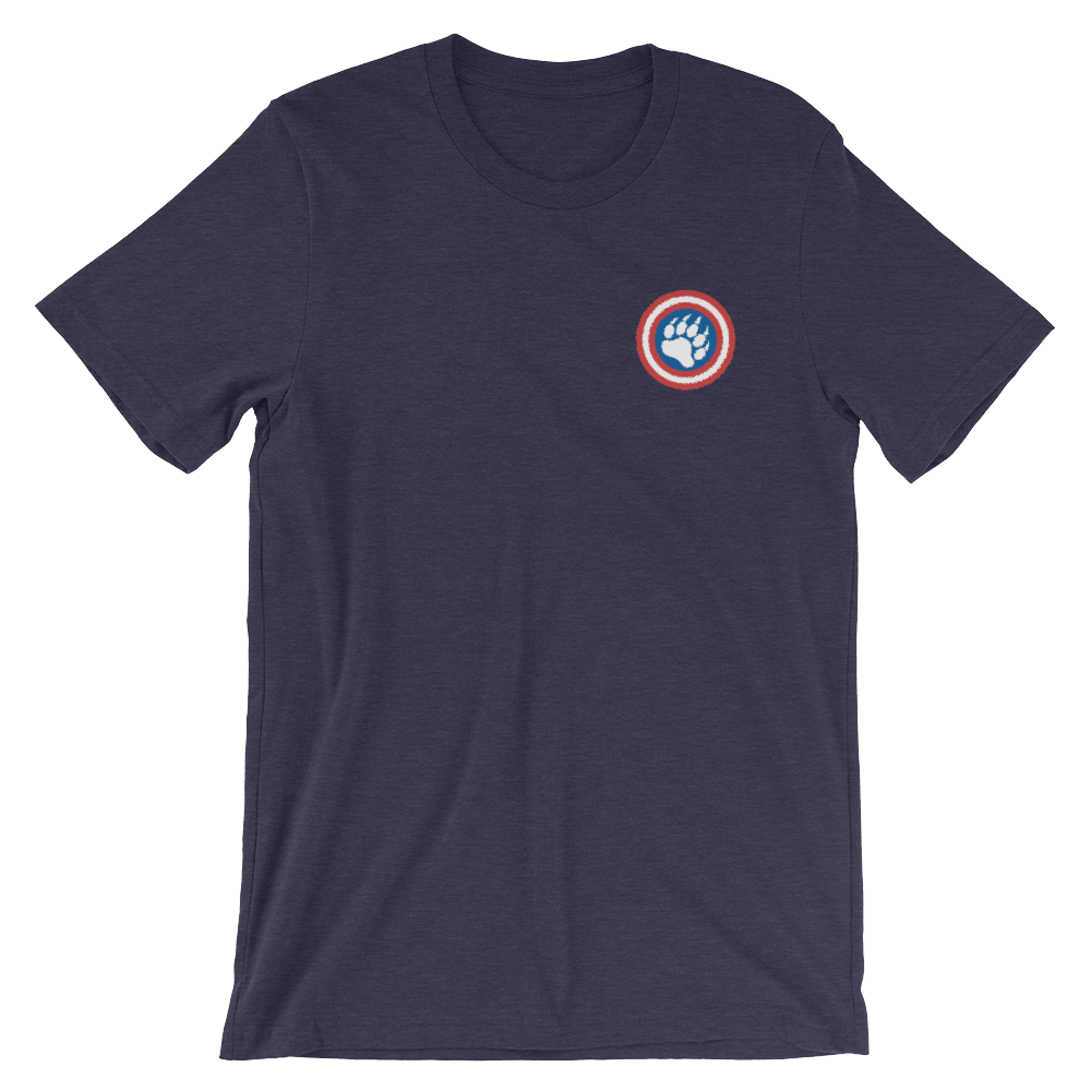 Cap'n Ameribear (Embroidered T-Shirt)-Embroidered T-Shirts-Swish Embassy