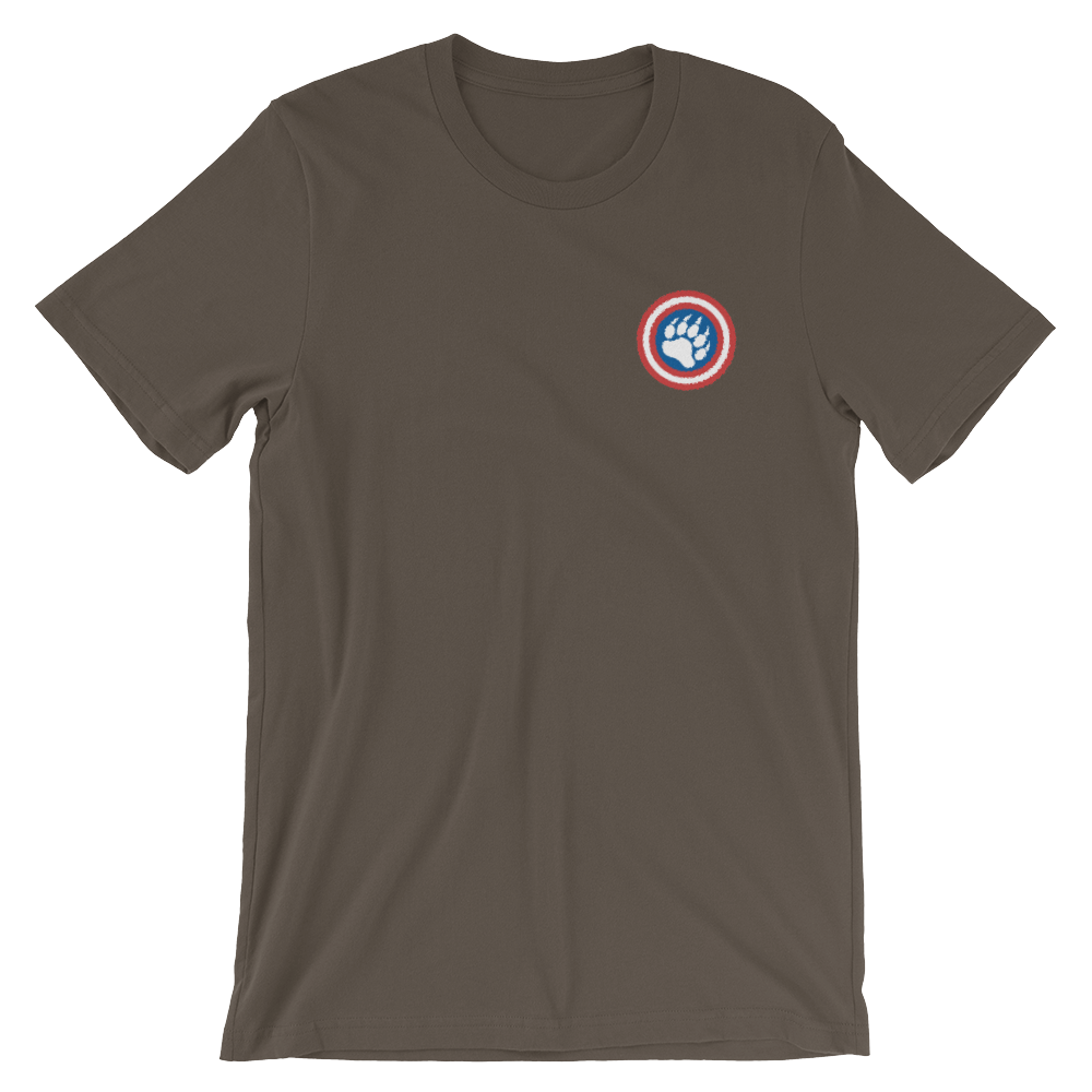 Cap'n Ameribear (Embroidered T-Shirt)-Embroidered T-Shirts-Swish Embassy