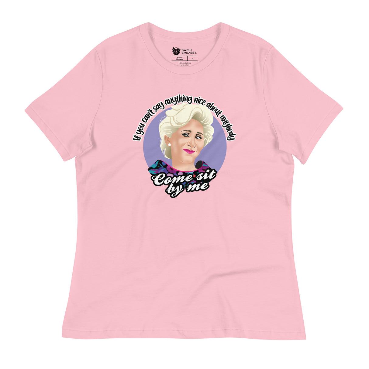 Come Sit By Me (Women's Relaxed T-Shirt)-Women's T-Shirts-Swish Embassy