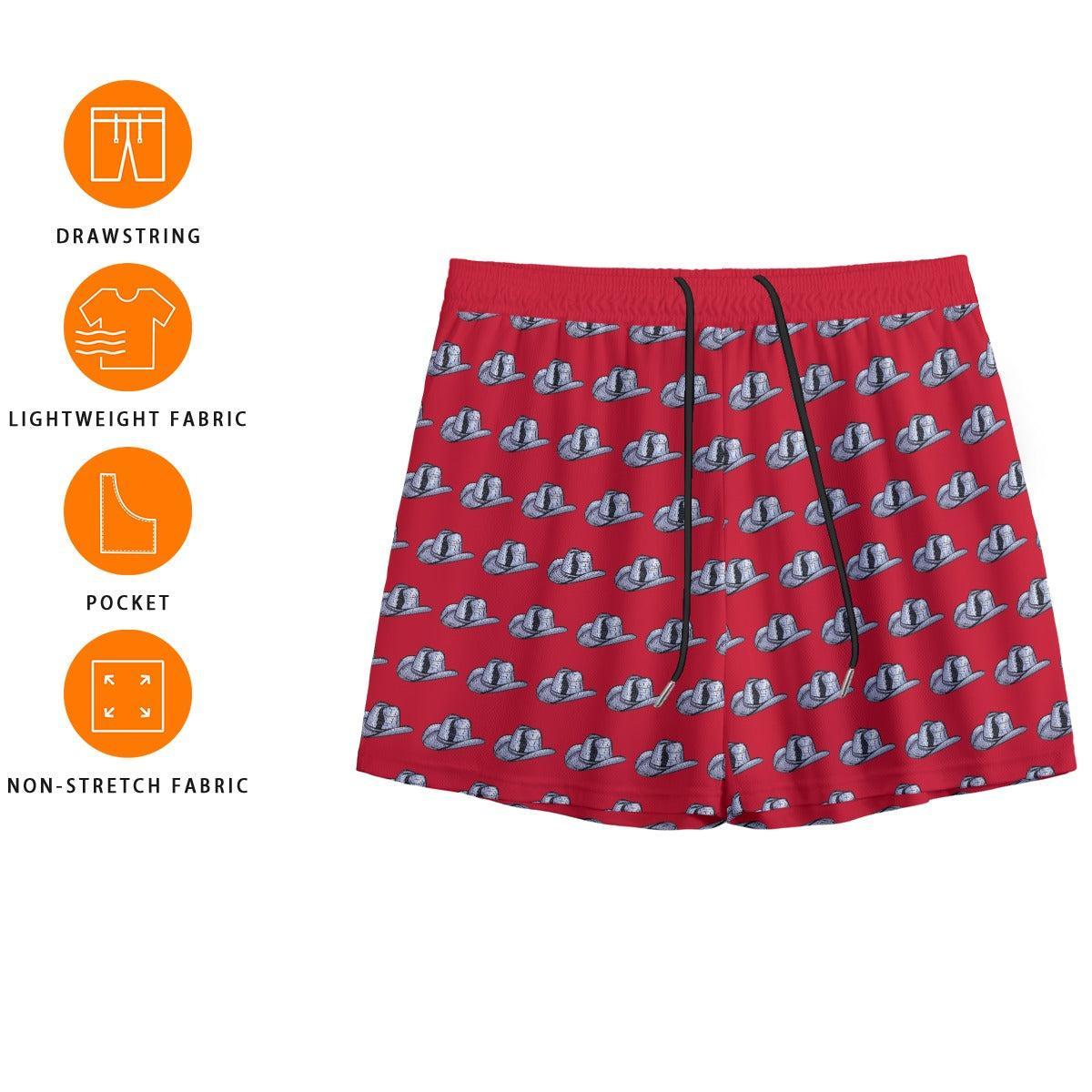 Disco Mirror Cowboy Hat (Shorts)-Shorts-Swish Embassy