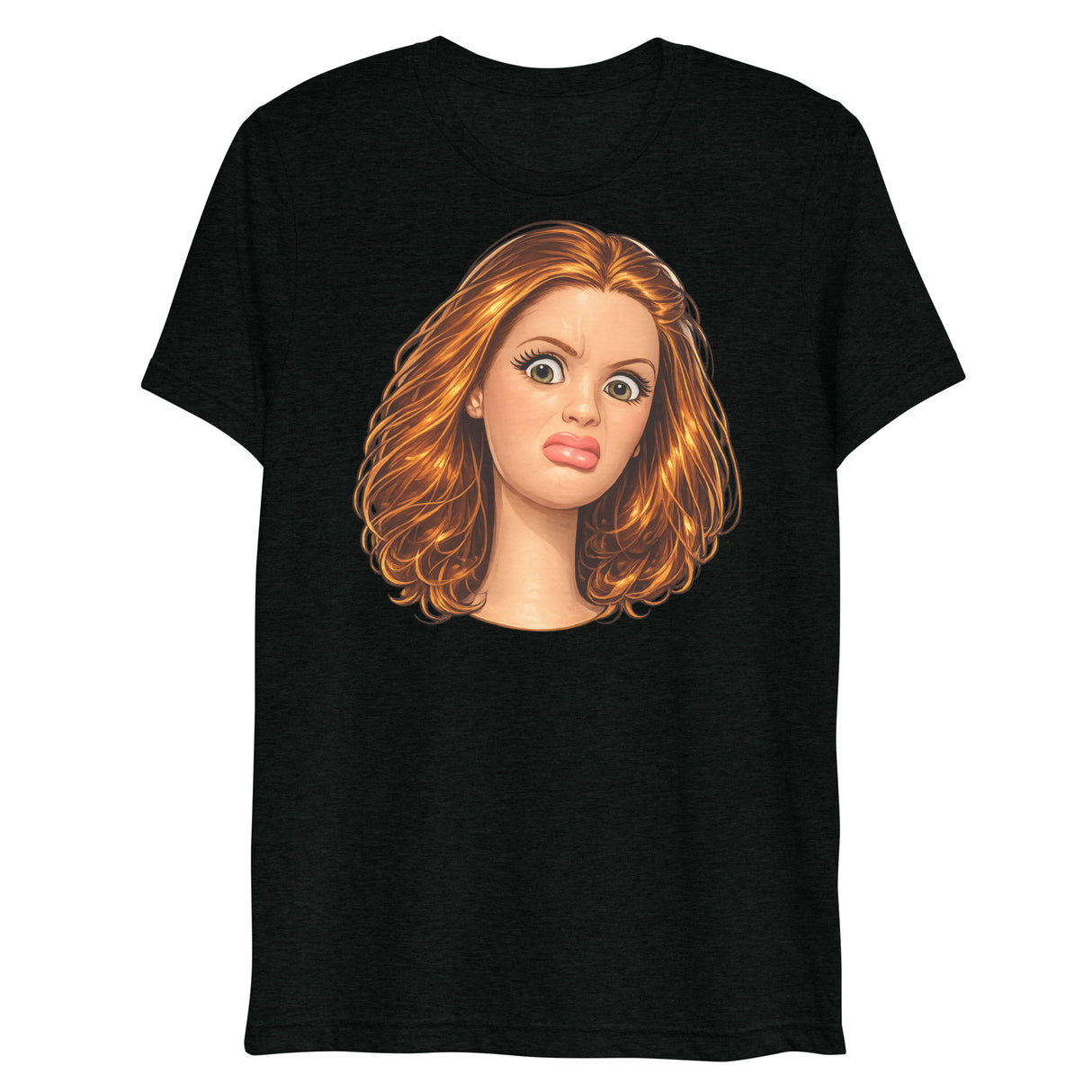 Disgusted Doll (Triblend)-Triblend T-Shirt-Swish Embassy