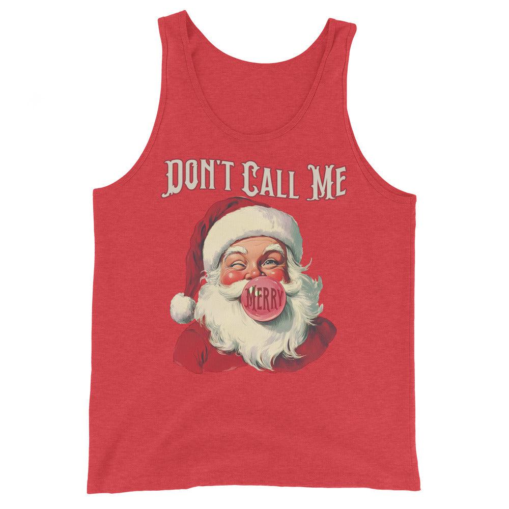 Don't Call Me Merry (Tank Top)-Christmas Tank Tops-Swish Embassy