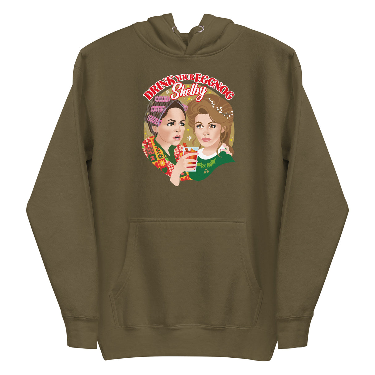 Drink Your Eggnog Shelby (Hoodie)-Christmas Hoodies-Swish Embassy