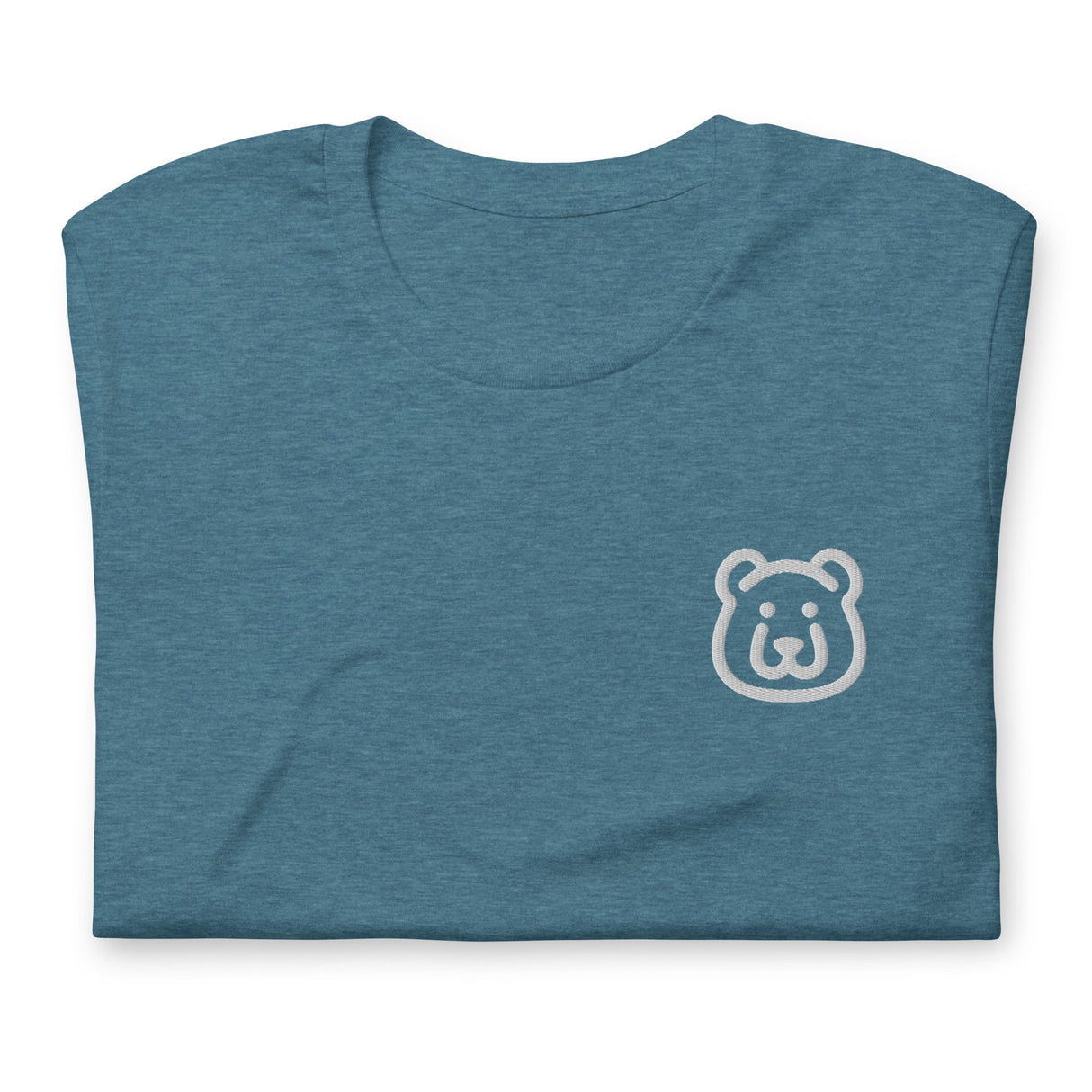 Happy Bear (Embroidered)-Embroidered T-Shirts-Swish Embassy