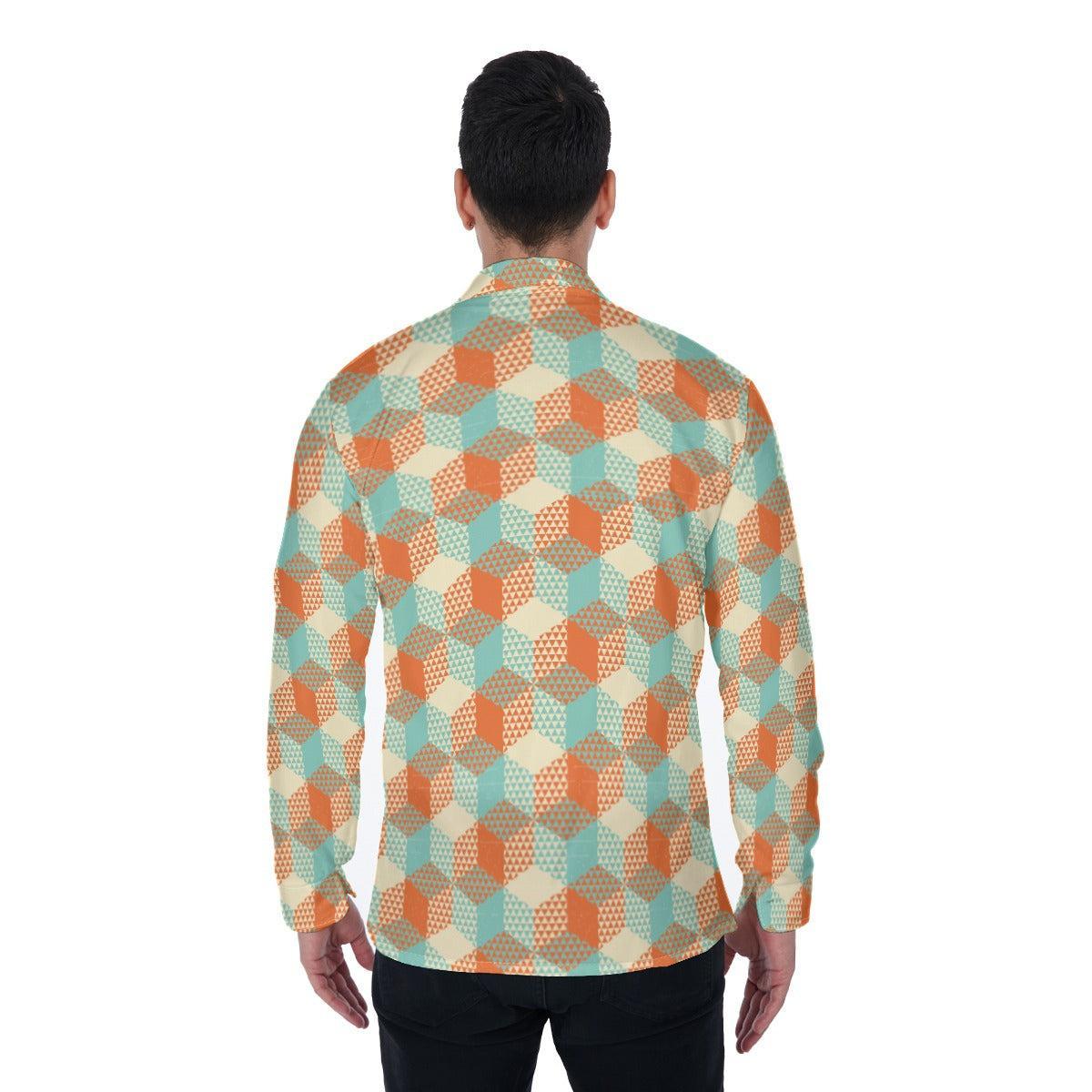 Hexa Gone (Long Sleeve Button Shirt)-Long Sleeve Button Shirts-Swish Embassy