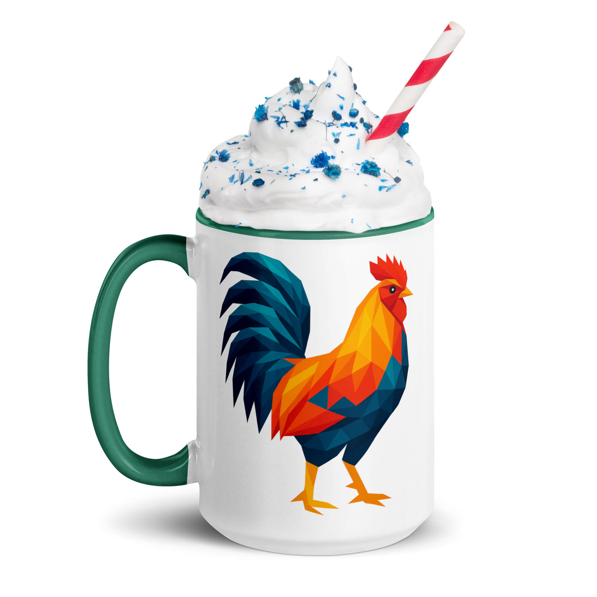 Huge Polygon Rooster (Mug)-Mugs-Swish Embassy