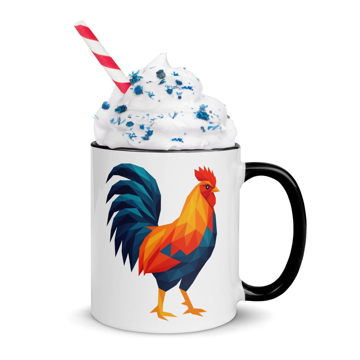 Huge Polygon Rooster (Mug)-Mugs-Swish Embassy