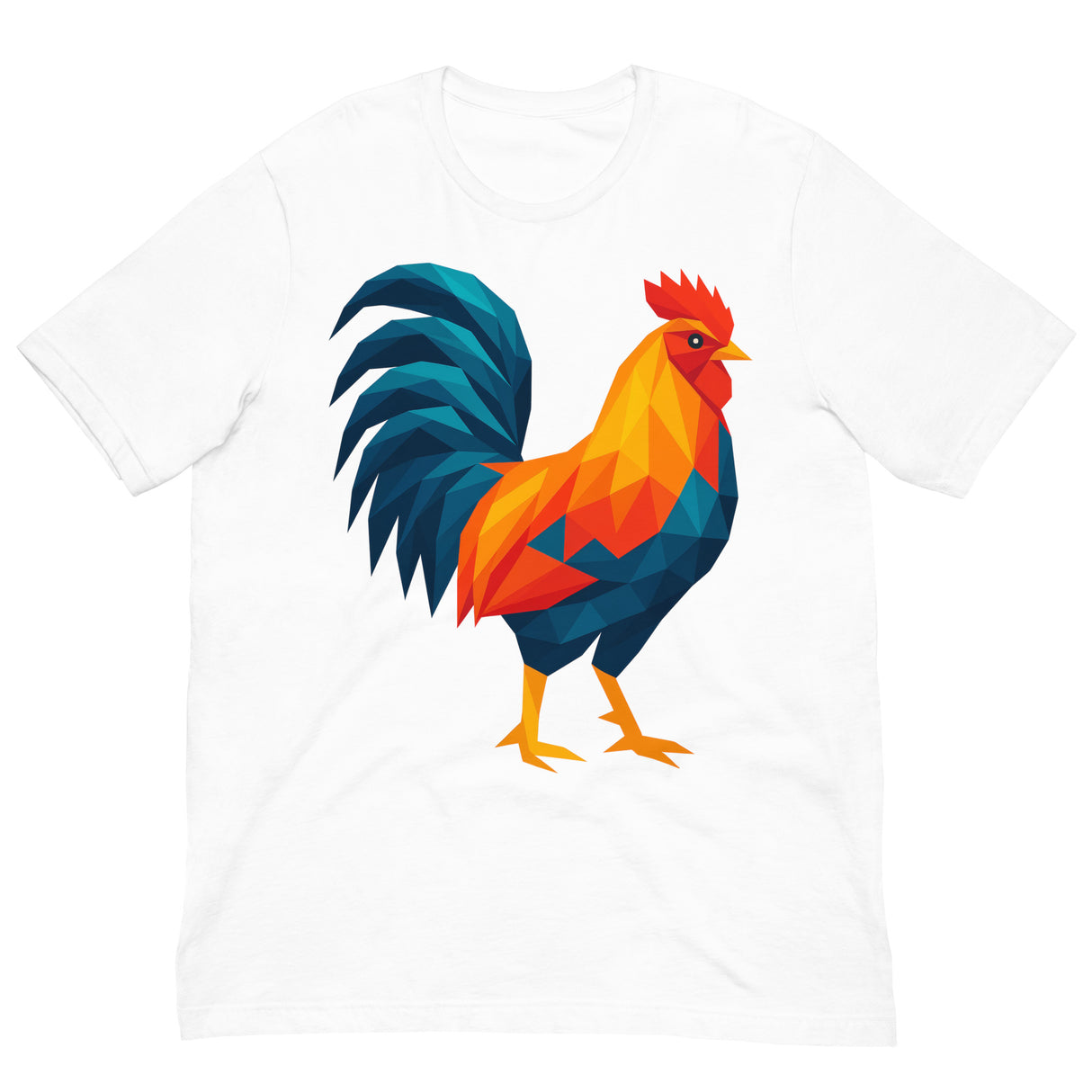 Huge Polygon Rooster-T-Shirts-Swish Embassy