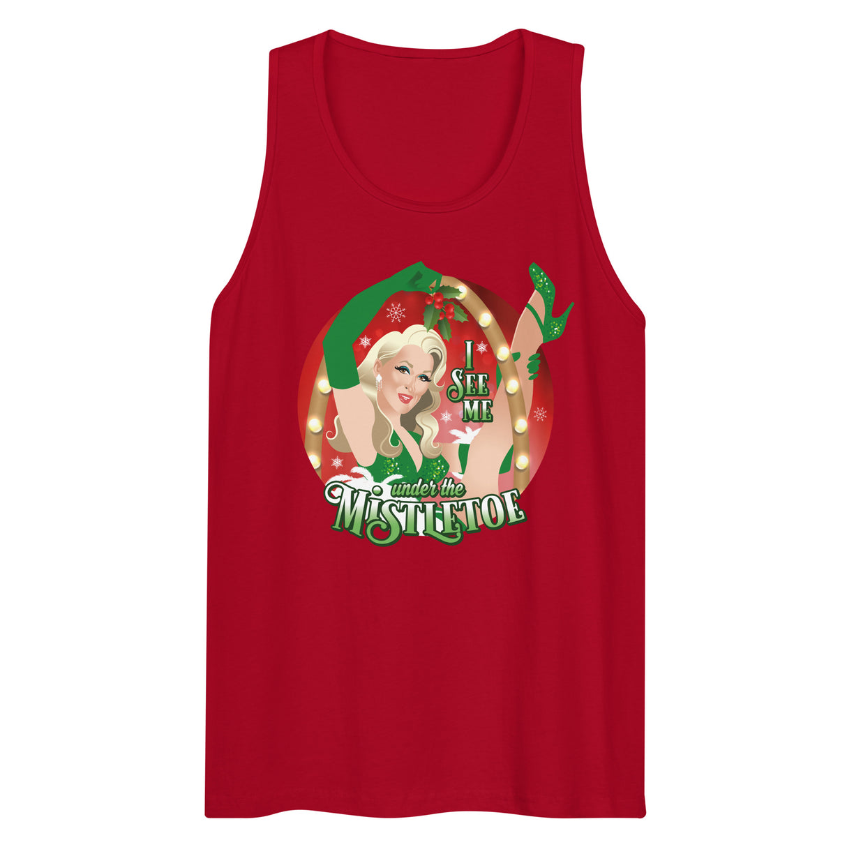 I See Me Under the Mistletoe (Tank top)-Tank Top-Swish Embassy