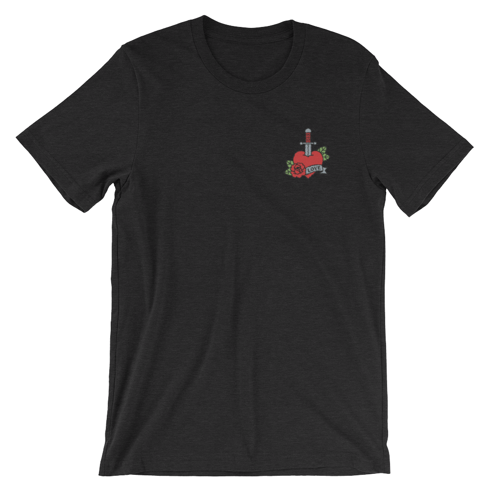 Love (Embroidered T-Shirt)-Embroidered T-Shirts-Swish Embassy