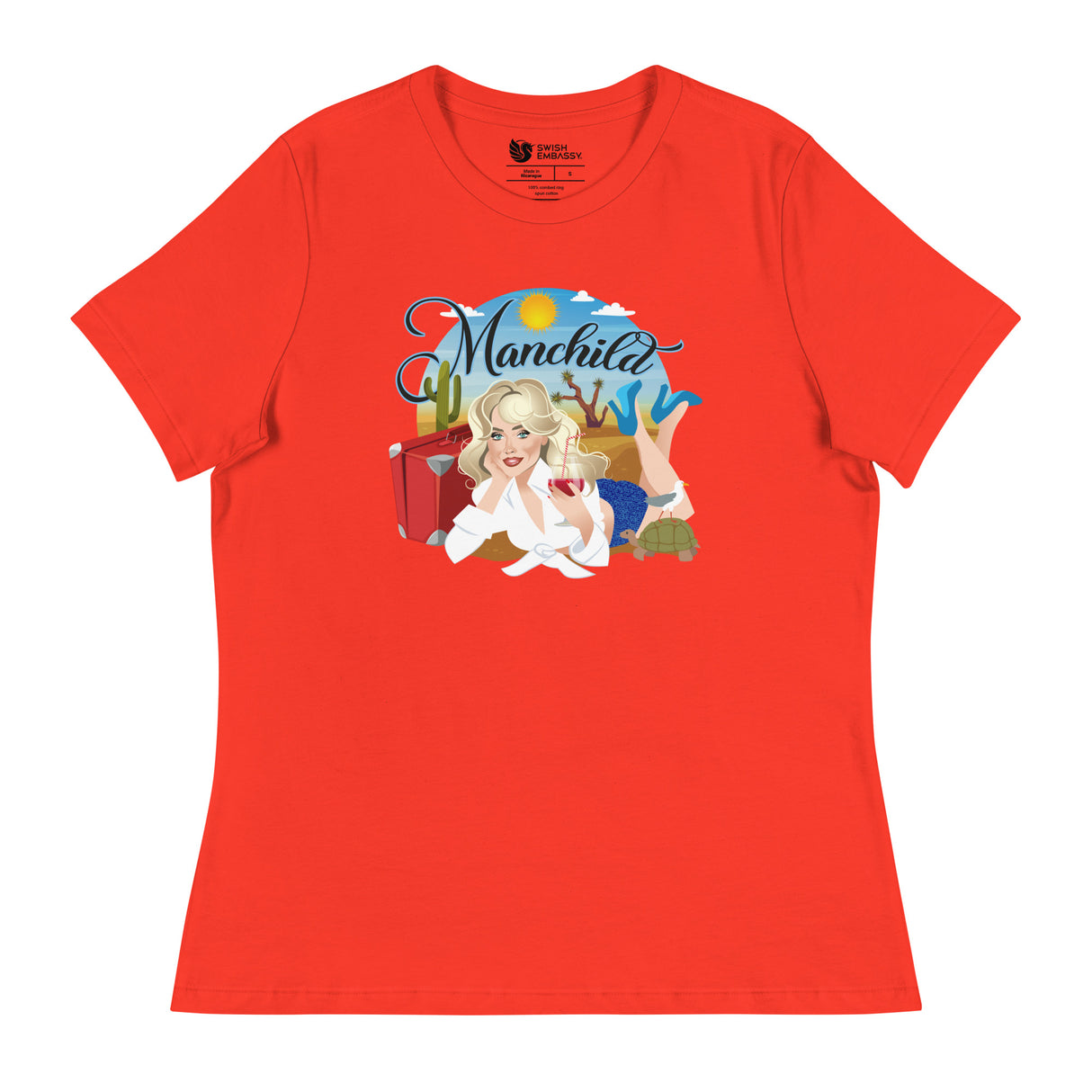 Manchild (Women's Relaxed T-Shirt)-Women's T-Shirts-Swish Embassy