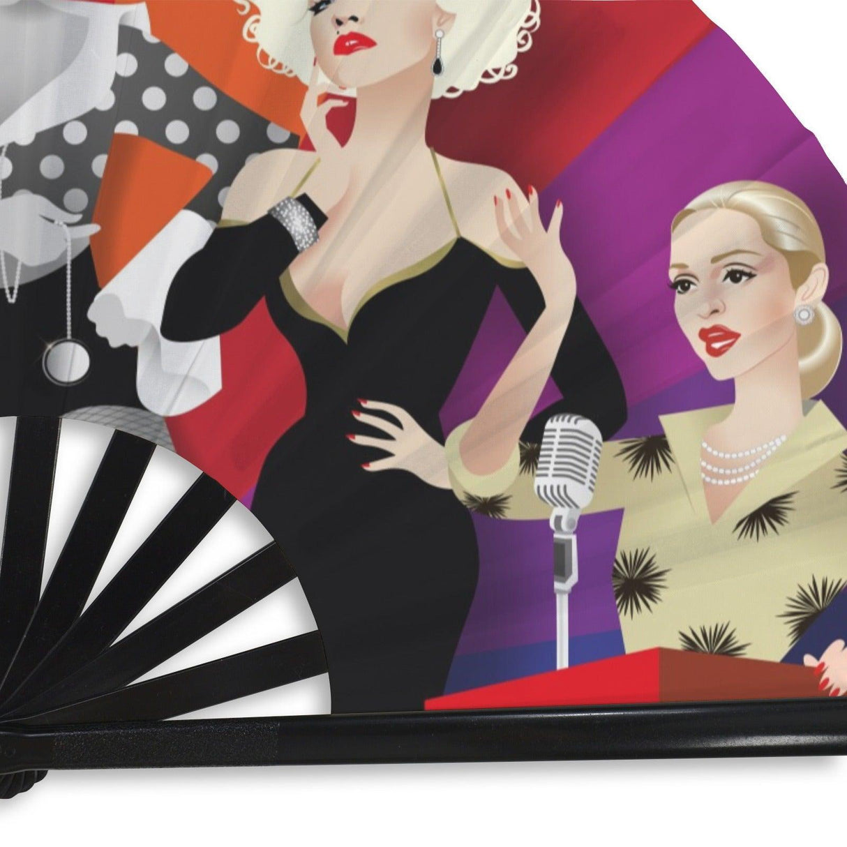 Material Girl (Folding Clack Fan)-Folding Fans-Swish Embassy