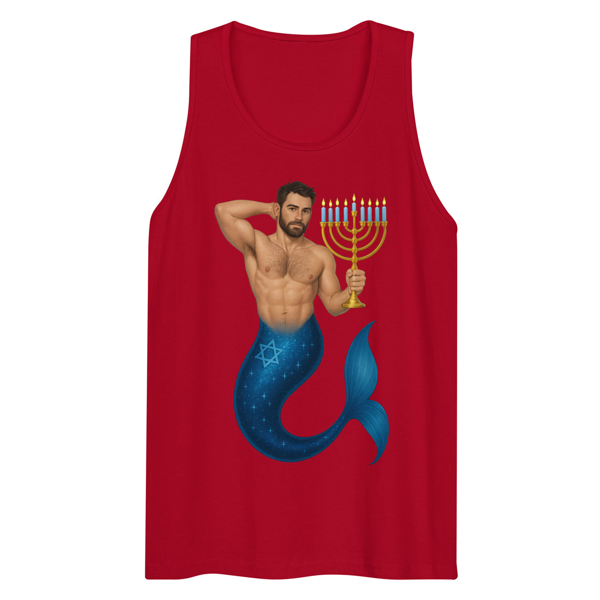 Mermenorah (Tank top)-Tank Top-Swish Embassy