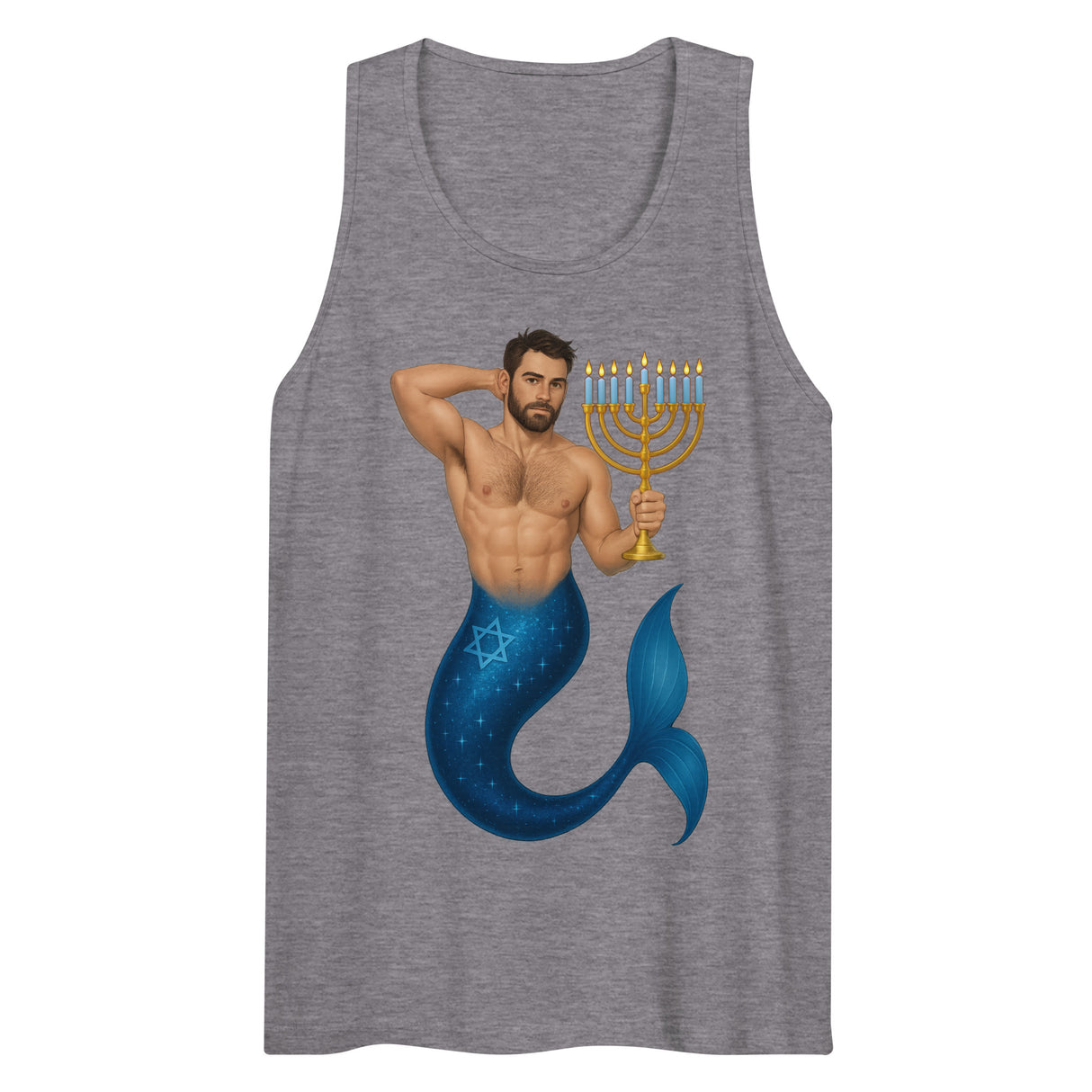 Mermenorah (Tank top)-Tank Top-Swish Embassy