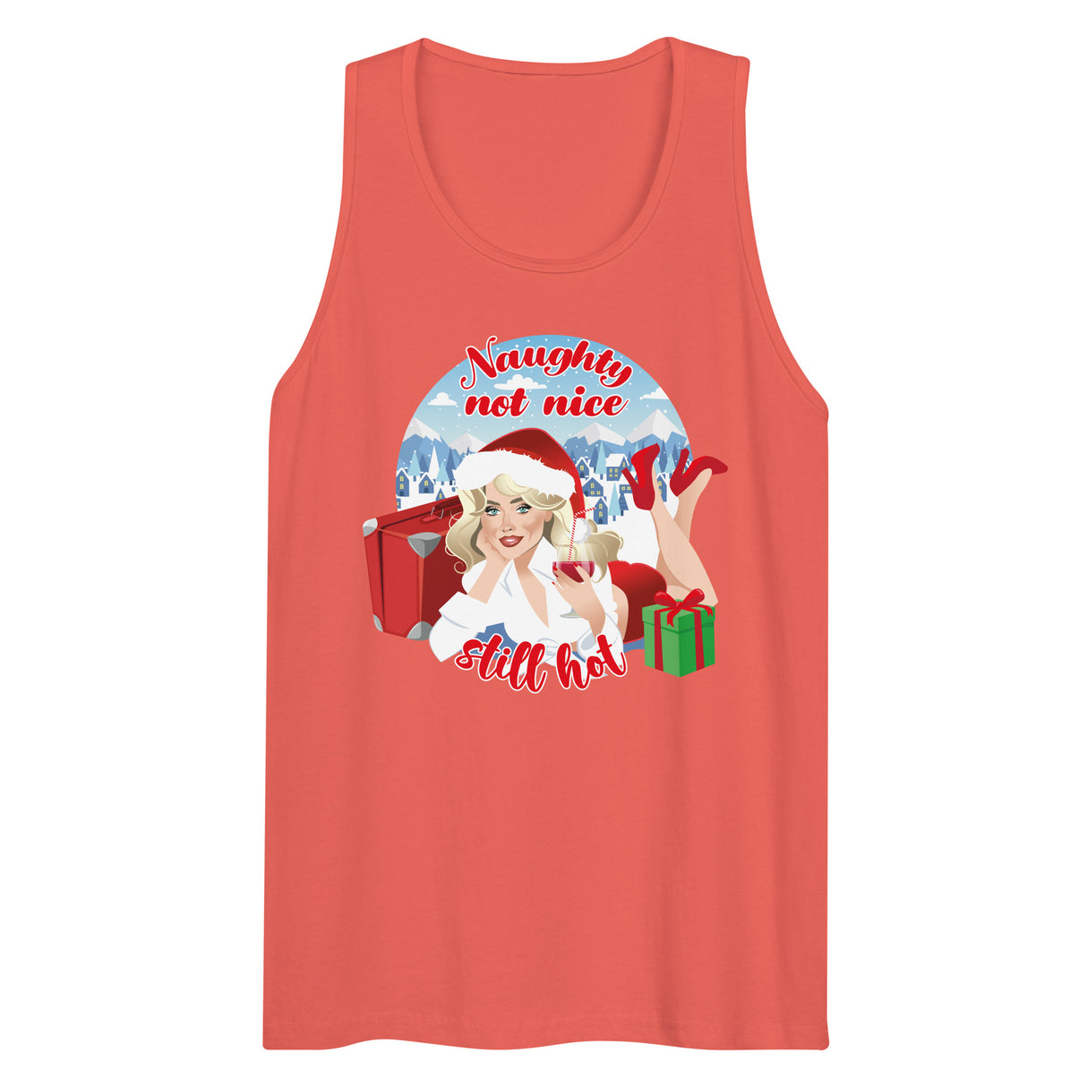 Naughty Not Nice (Tank top)-Christmas Tank Tops-Swish Embassy