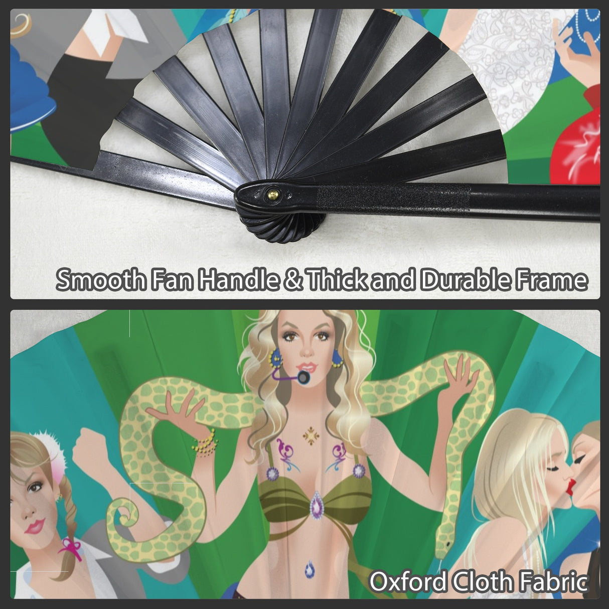 Oops (Folding Clack Fan)-Folding Fans-Swish Embassy