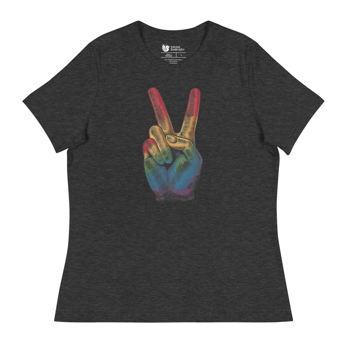 Peace and Pride (Women's Relaxed T-Shirt)-Women's T-Shirts-Swish Embassy