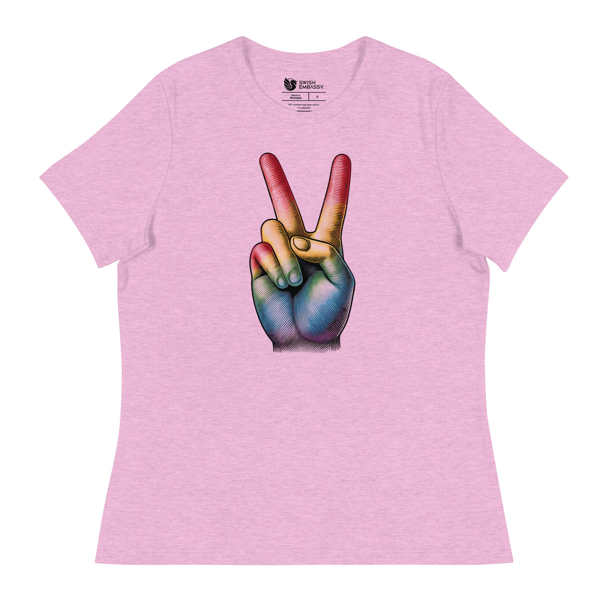 Peace and Pride (Women's Relaxed T-Shirt)-Women's T-Shirts-Swish Embassy