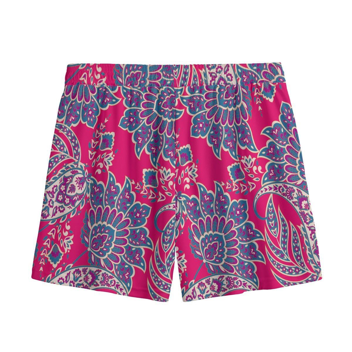 Pink Paisley Club (Shorts)-Shorts-Swish Embassy