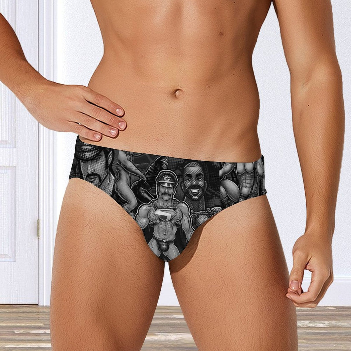 Pop Boys Black (Swim Briefs)-Swim Briefs-Swish Embassy