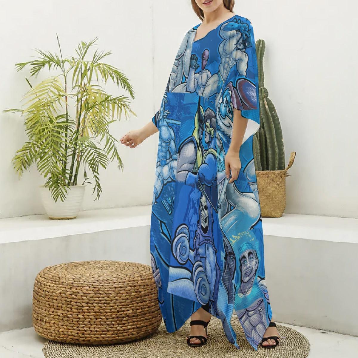 Pop Boys Blue (Kaftan)-Kaftan-Swish Embassy