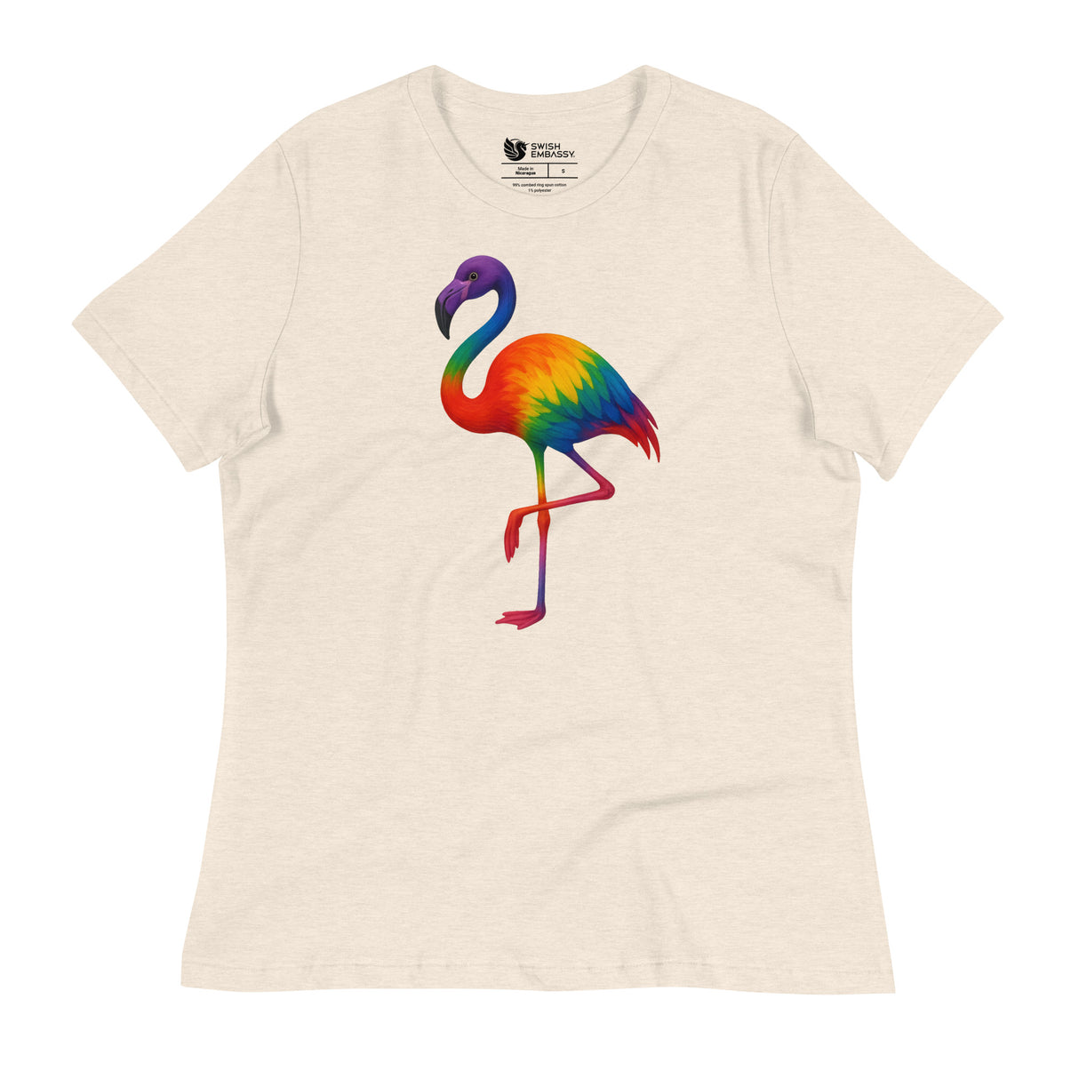 Pride Flamingo (Women's Relaxed T-Shirt)-Women's T-Shirts-Swish Embassy