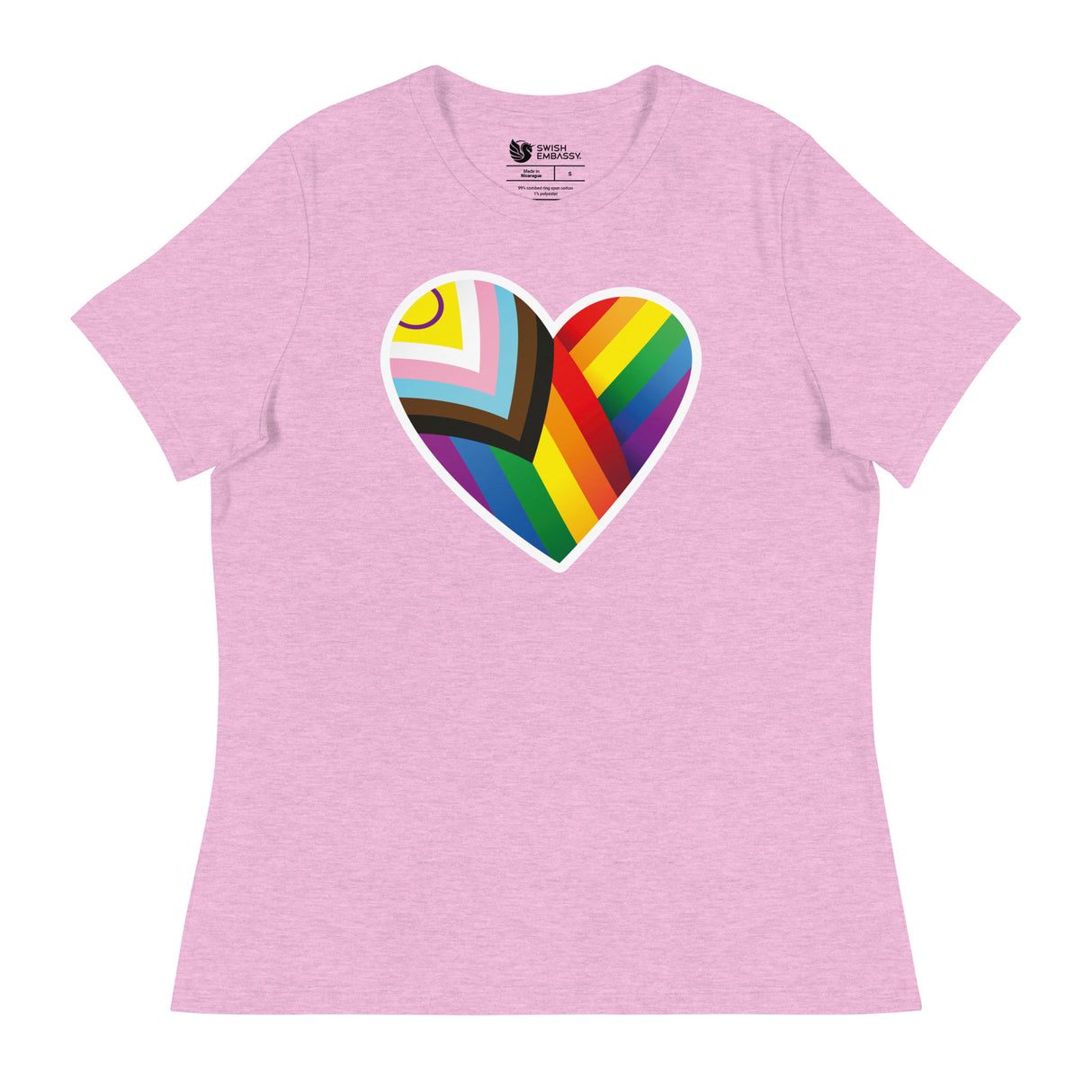 Pride Heart (Women's Relaxed T-Shirt)-Women's T-Shirts-Swish Embassy