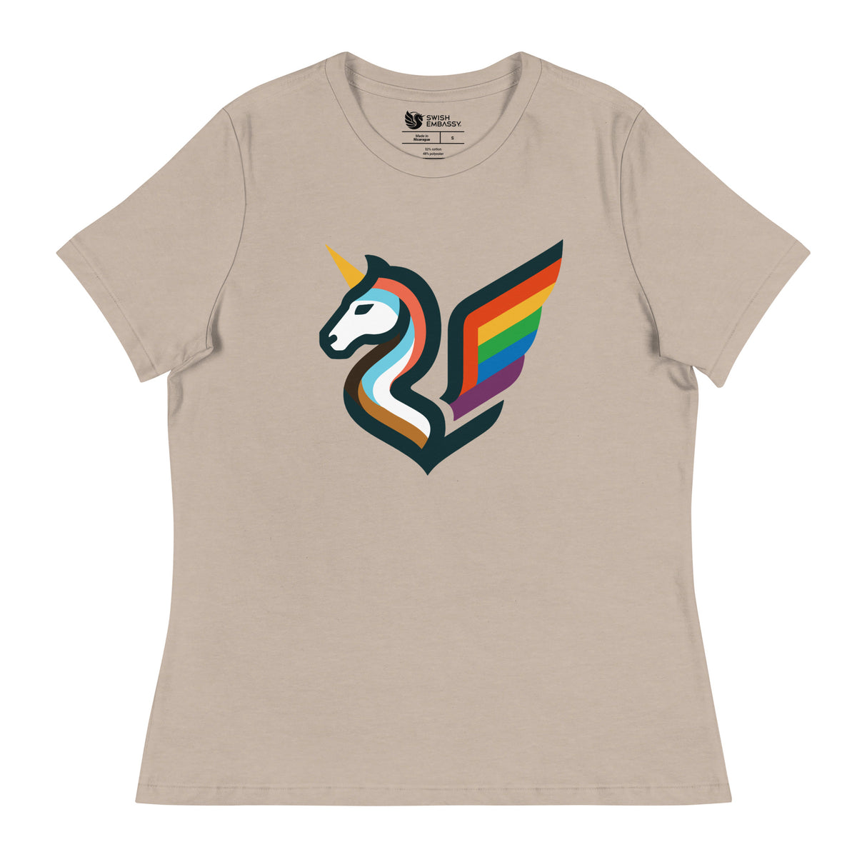 Pride Swishmark (Women's Relaxed T-Shirt)-Women's T-Shirts-Swish Embassy