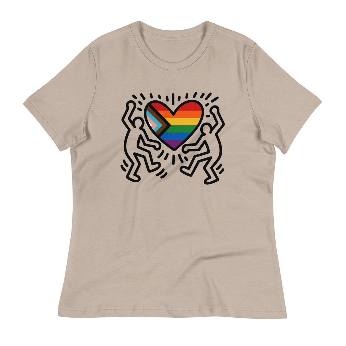 Progress Pride Figures (Women's Relaxed T-Shirt)-Women's T-Shirts-Swish Embassy