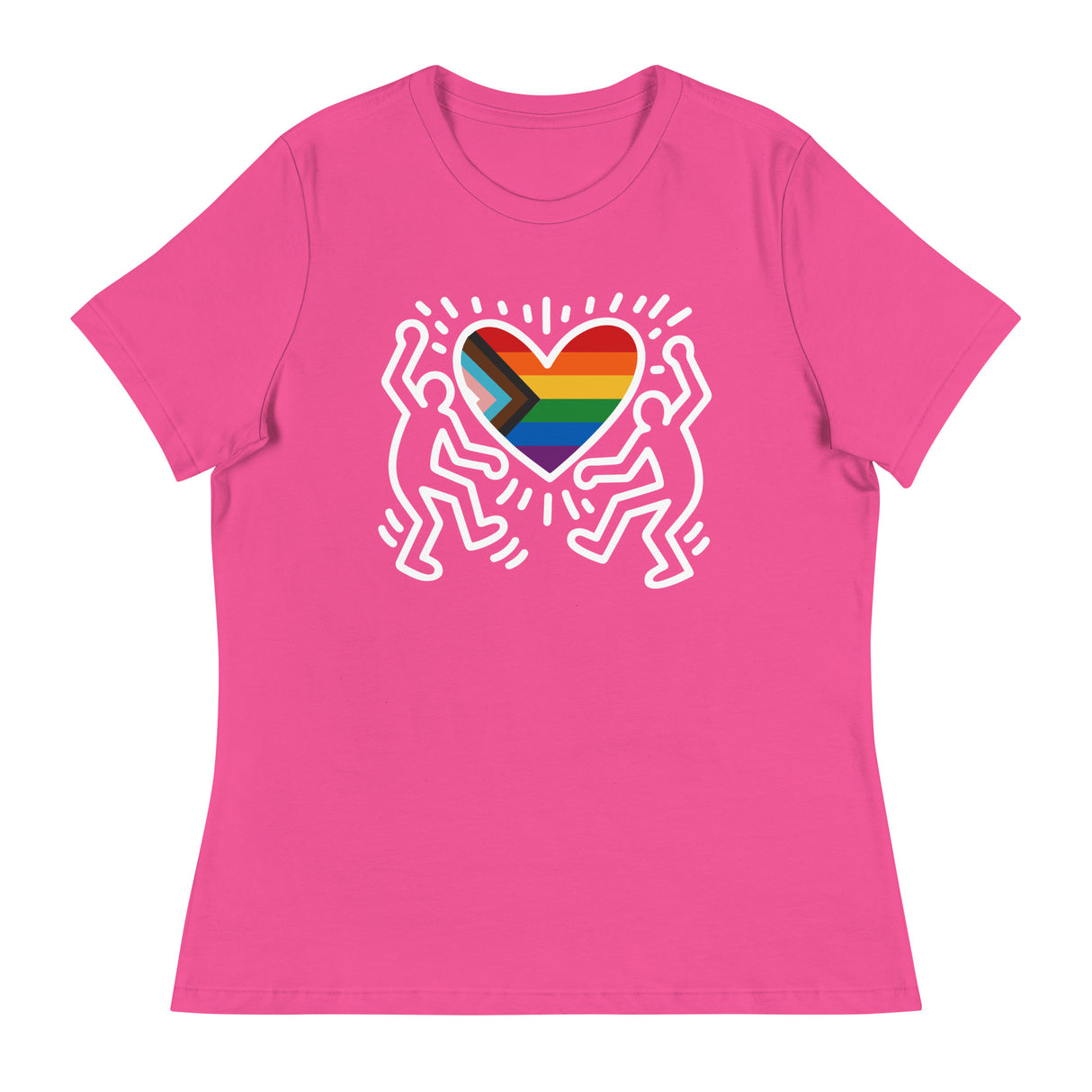 Progress Pride Figures (Women's Relaxed T-Shirt)-Women's T-Shirts-Swish Embassy