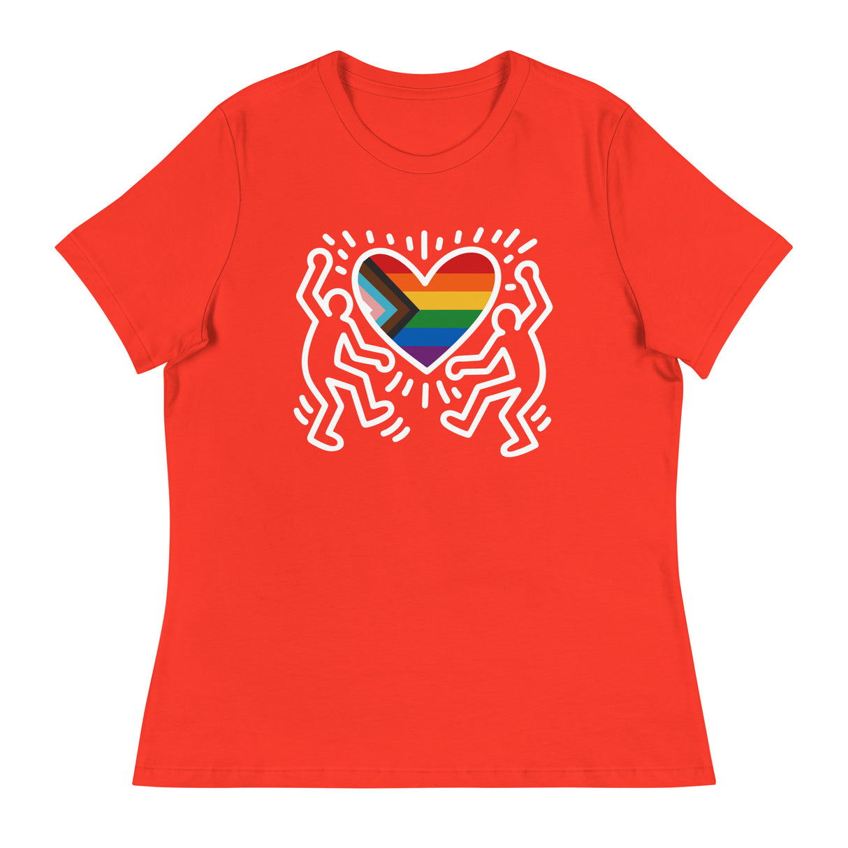 Progress Pride Figures (Women's Relaxed T-Shirt)-Women's T-Shirts-Swish Embassy