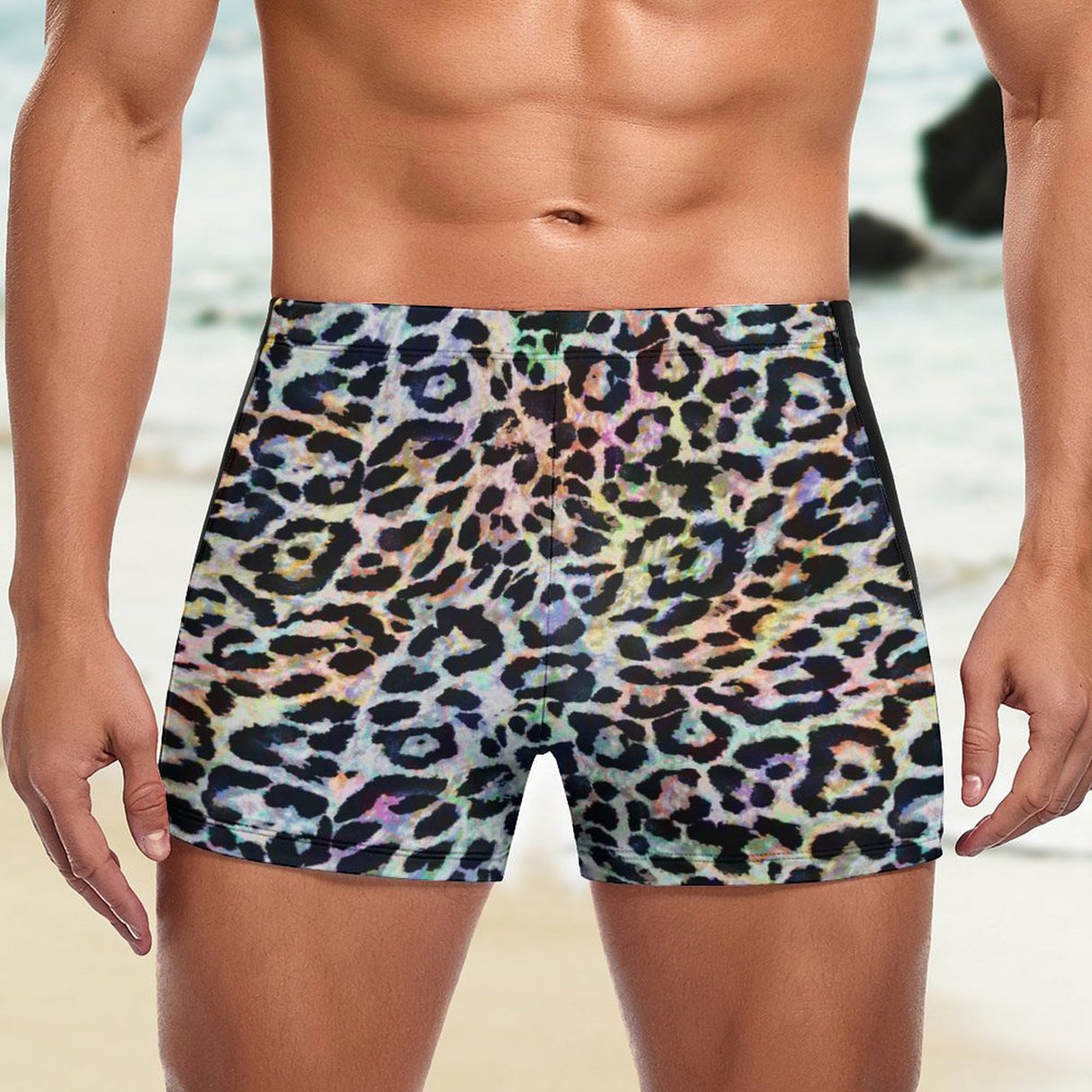 Rainbow Leopard (Square Cut Trunks)-Square Cut Trunks-Swish Embassy