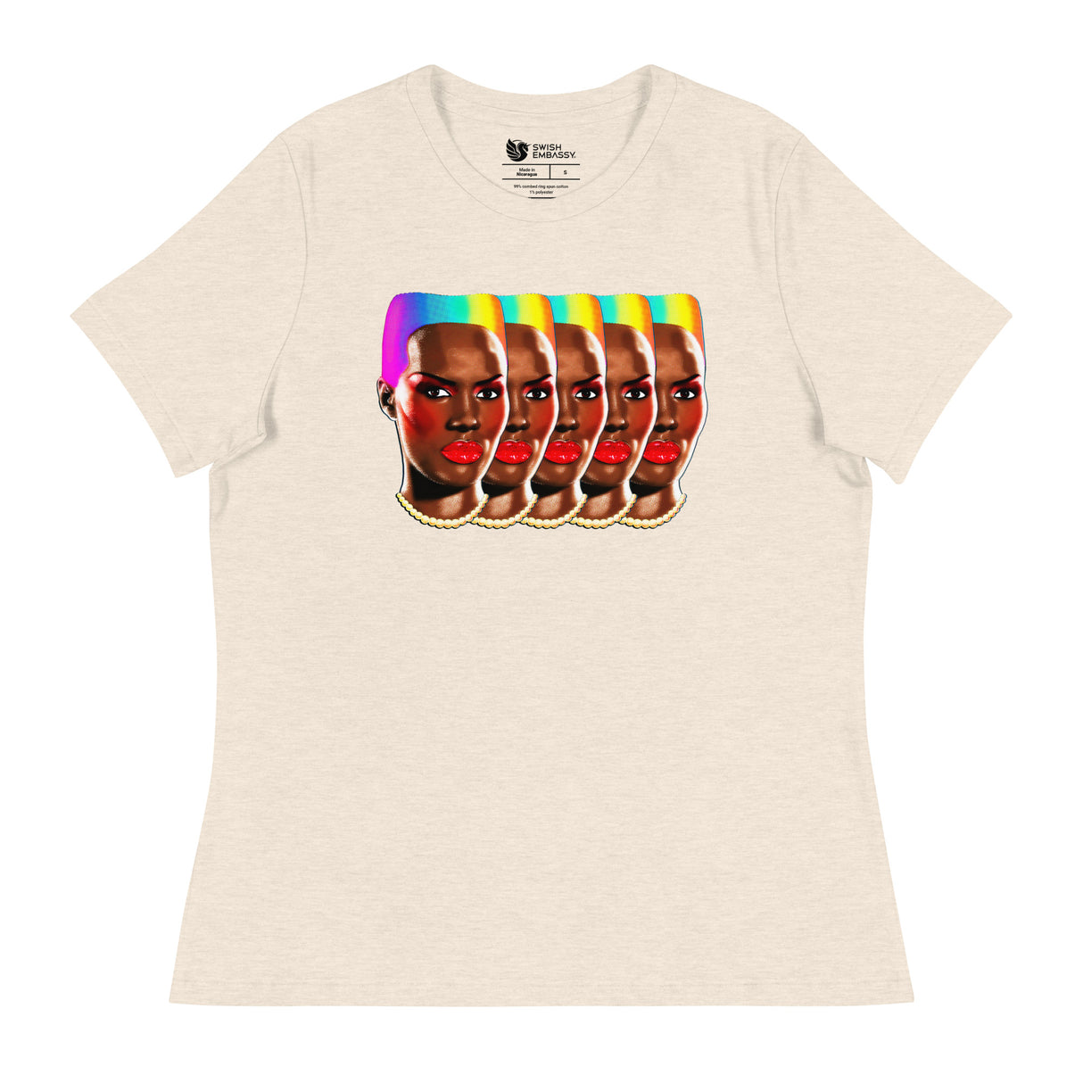 Rainbows and Rhythm (Women's Relaxed T-Shirt)-Women's T-Shirts-Swish Embassy