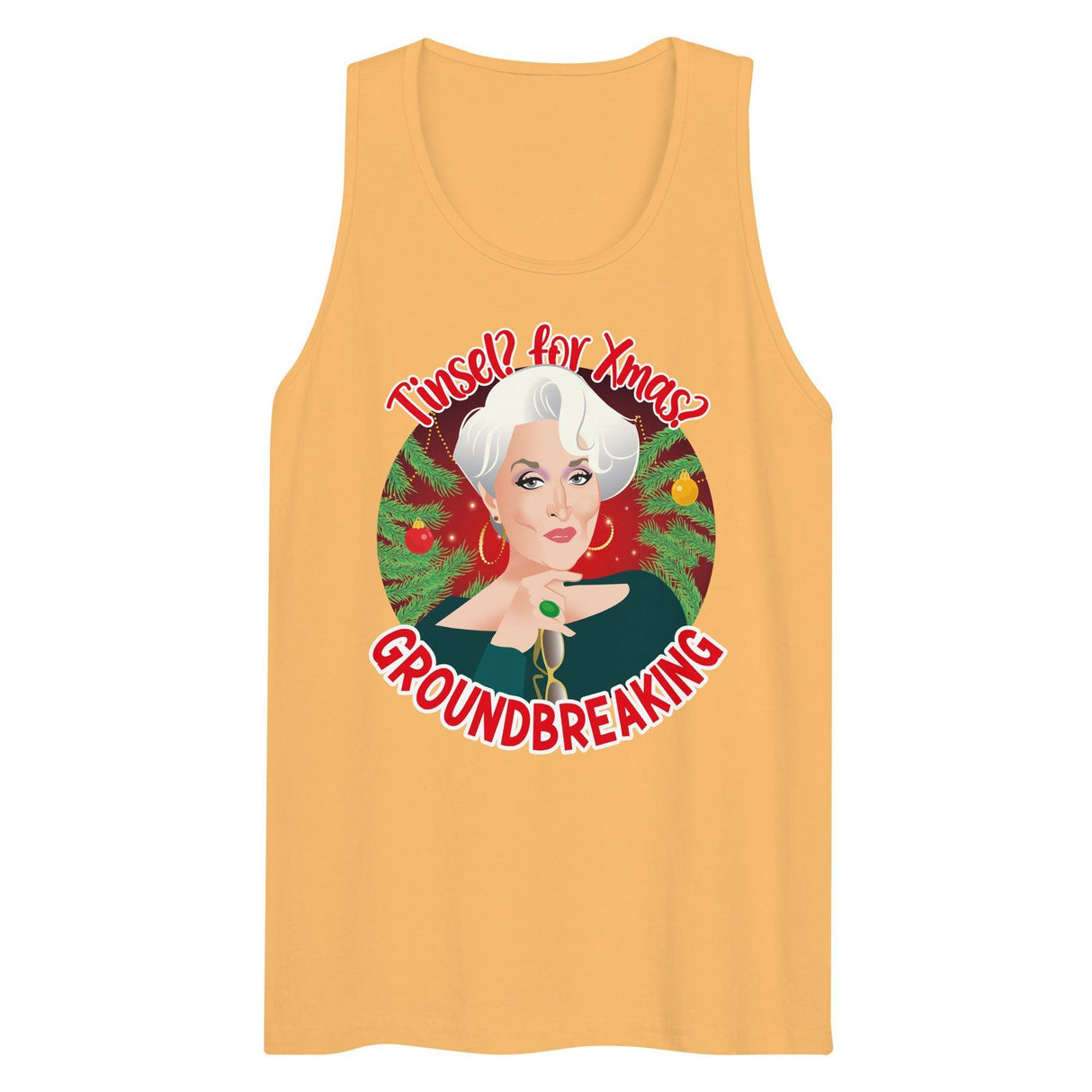 Tinsel for Xmas? Groundbreaking (Tank Top)-Tank Top-Swish Embassy