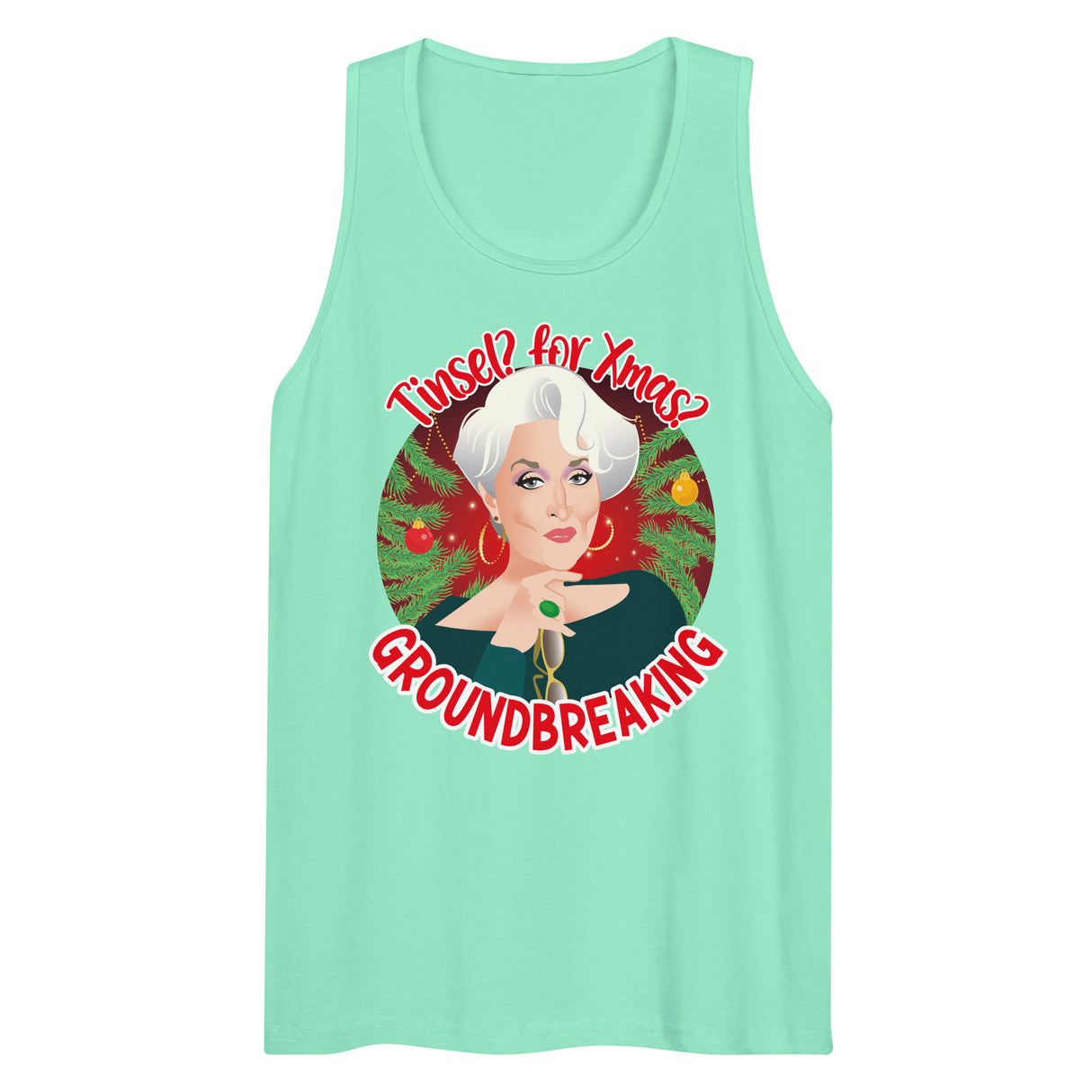 Tinsel for Xmas? Groundbreaking (Tank Top)-Tank Top-Swish Embassy
