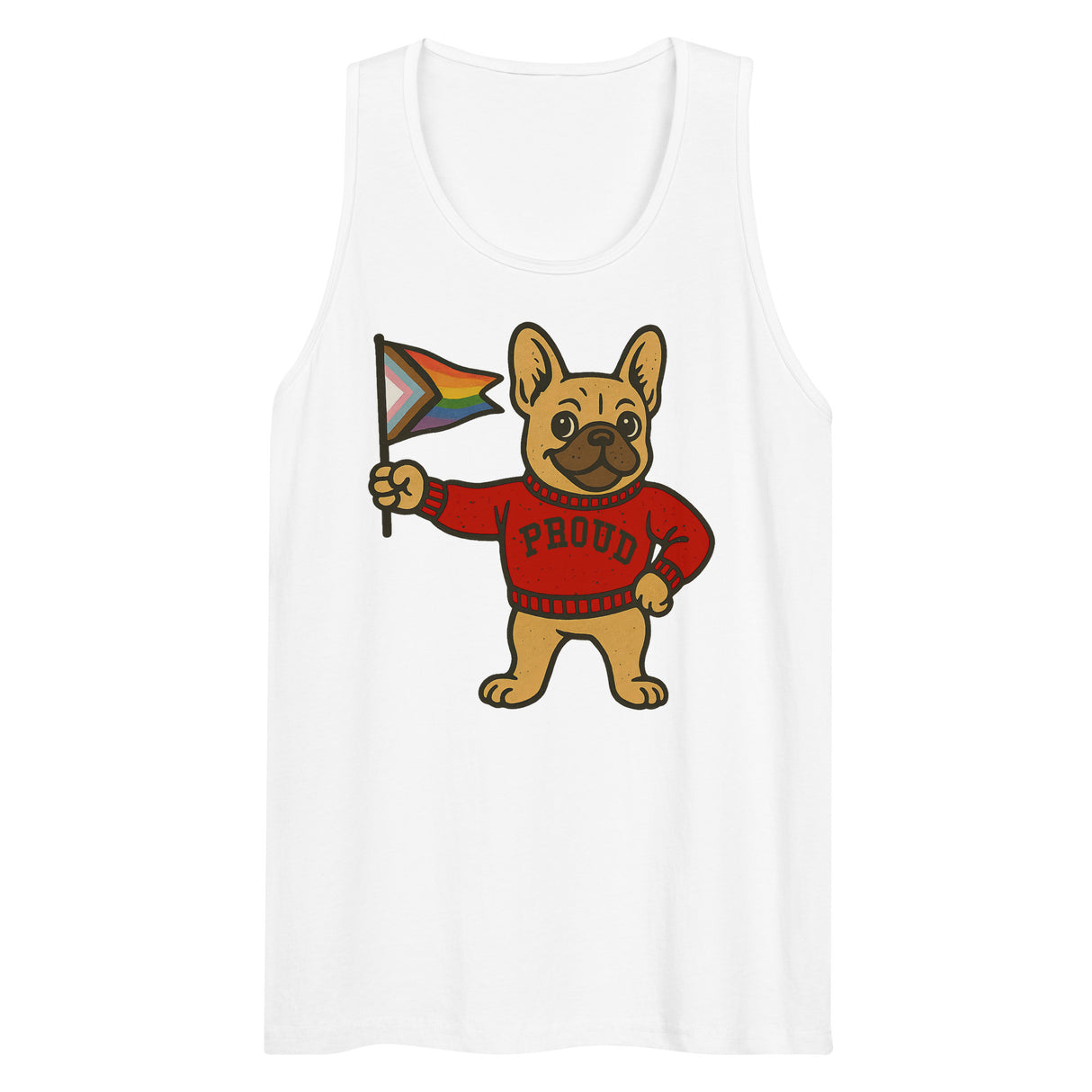 Varsity Pride Puppy (Tank Top)-Tank Top-Swish Embassy