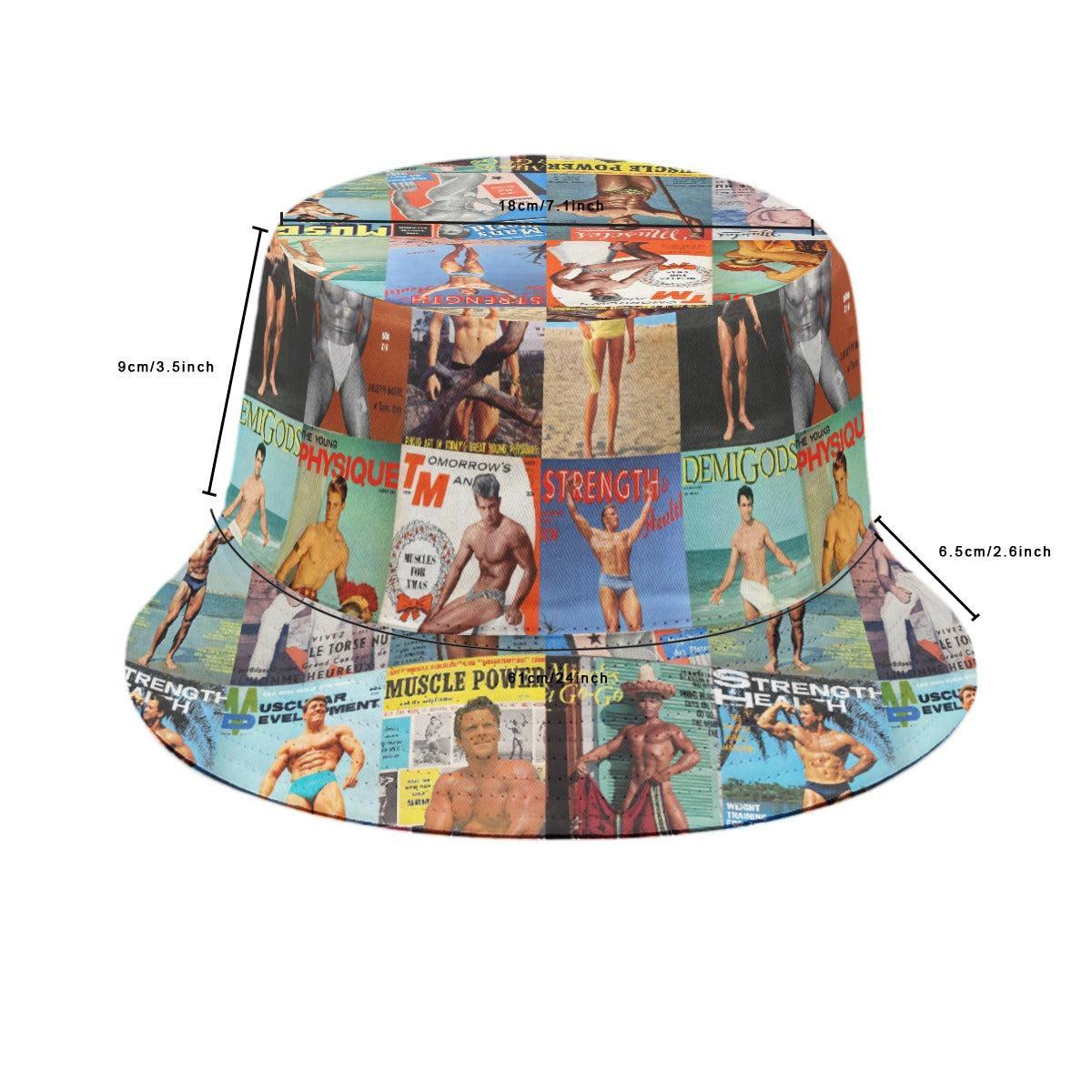 Vintage Beefcake (Allover Bucket Hat)-Allover Bucket Hat-Swish Embassy