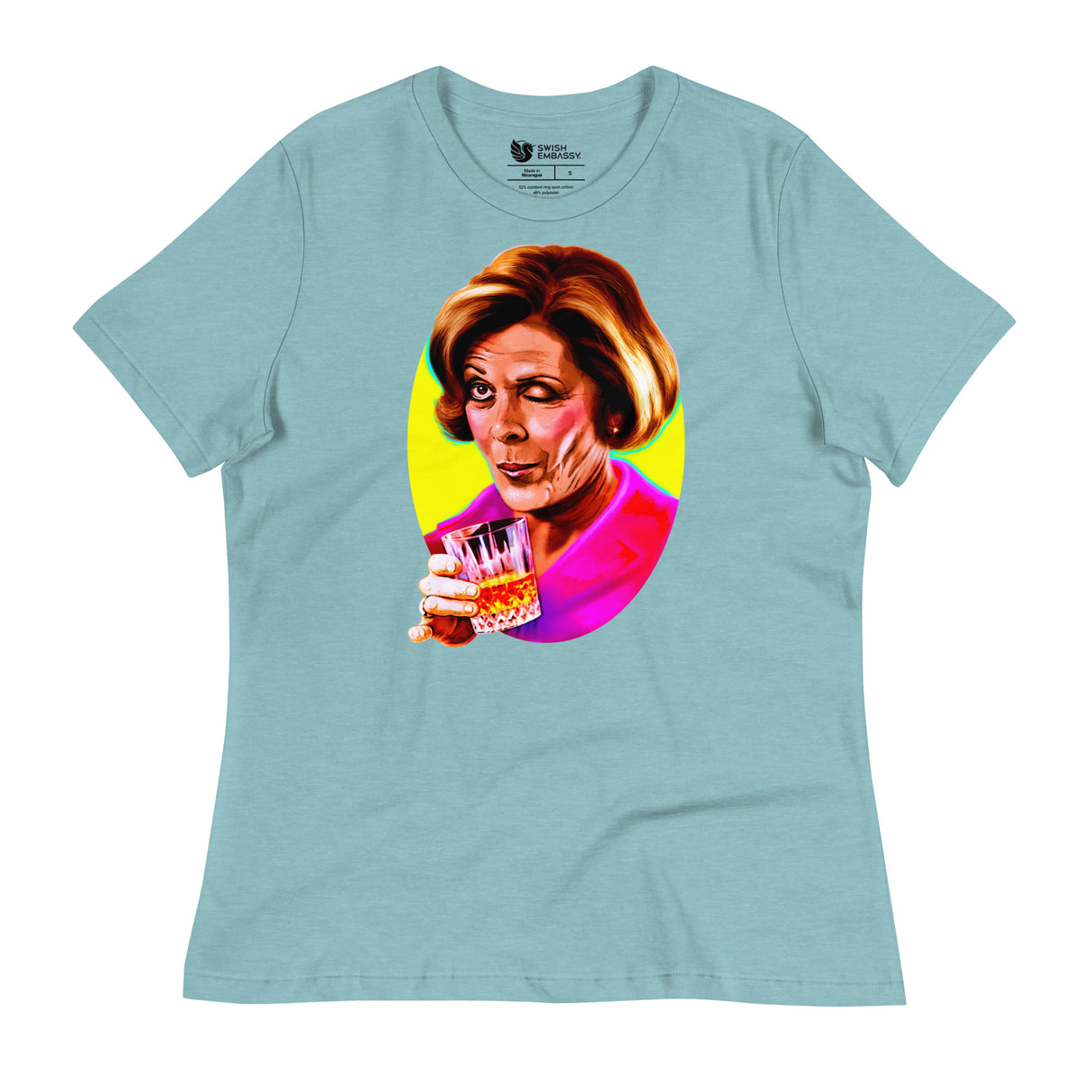 Wink and Drink (Women's Relaxed T-Shirt)-Women's T-Shirts-Swish Embassy