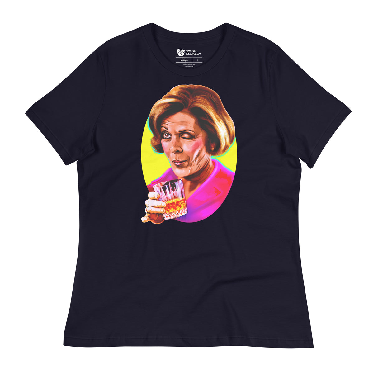 Wink and Drink (Women's Relaxed T-Shirt)-Women's T-Shirts-Swish Embassy