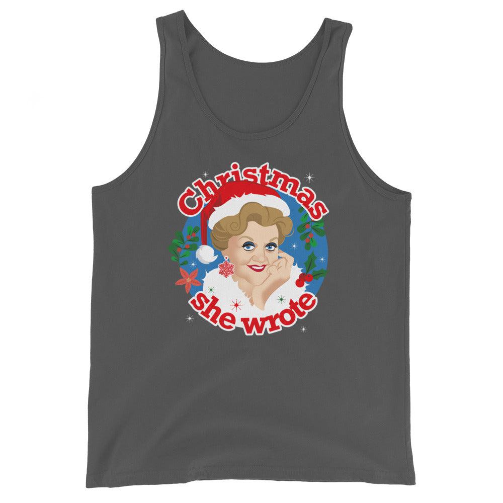 Xmas She Wrote (Tank Top)-Christmas Tank Tops-Swish Embassy