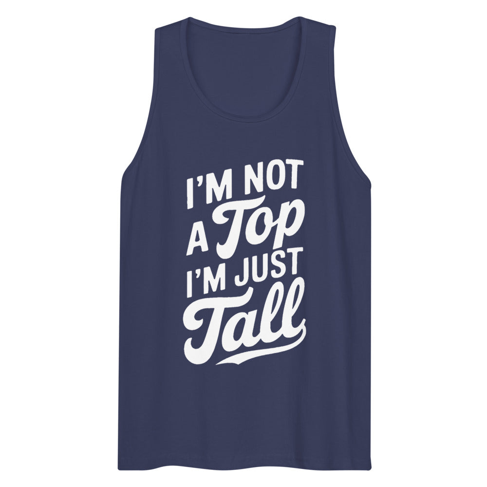 I'm Not a Top (Tank Top) - Harbor Blue