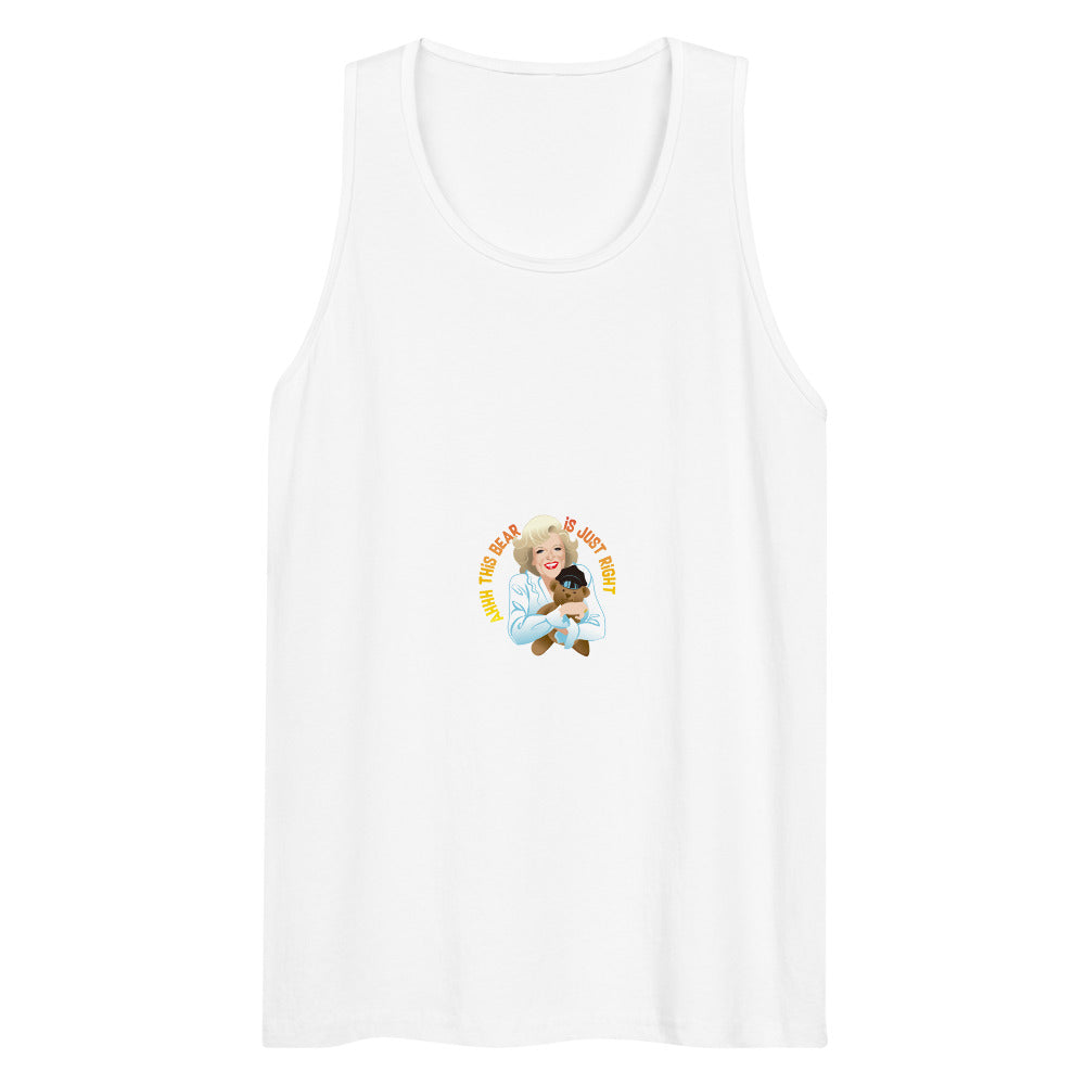 This Bear is Just Right (Tank Top) - White